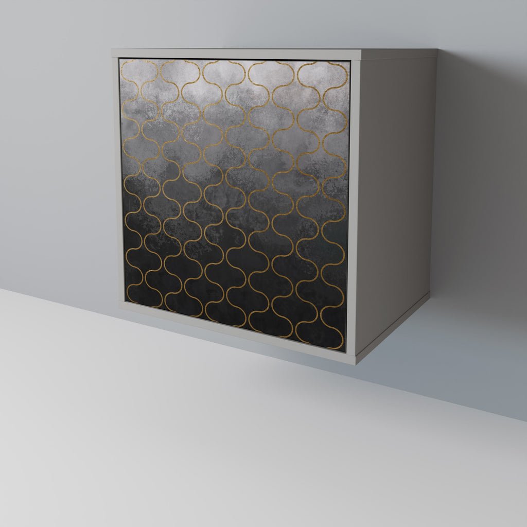 TESSELATED GRAYISH Aparador de 1 Porta em Acabamento Cinzento