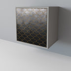 TESSELATED GRAYISH Aparador de 1 Porta em Acabamento Cinzento