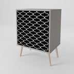 TESSELATED BLACKNESS Aparador de 1 Porta em Acabamento Cinzento