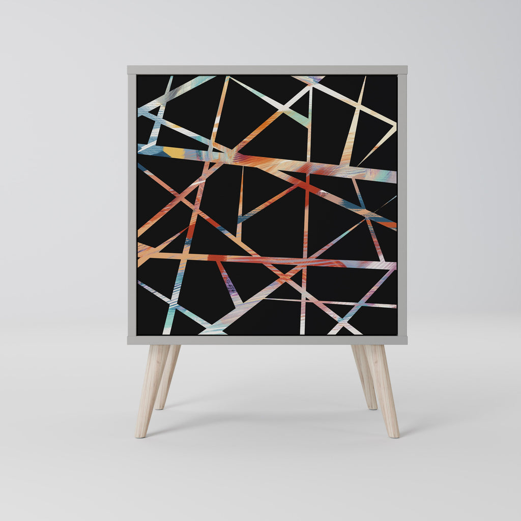 POLYGON VERVE Aparador de 1 Porta em Acabamento Cinzento