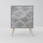 CONCRETE MOVEMENT Aparador de 1 Porta em Acabamento Cinzento