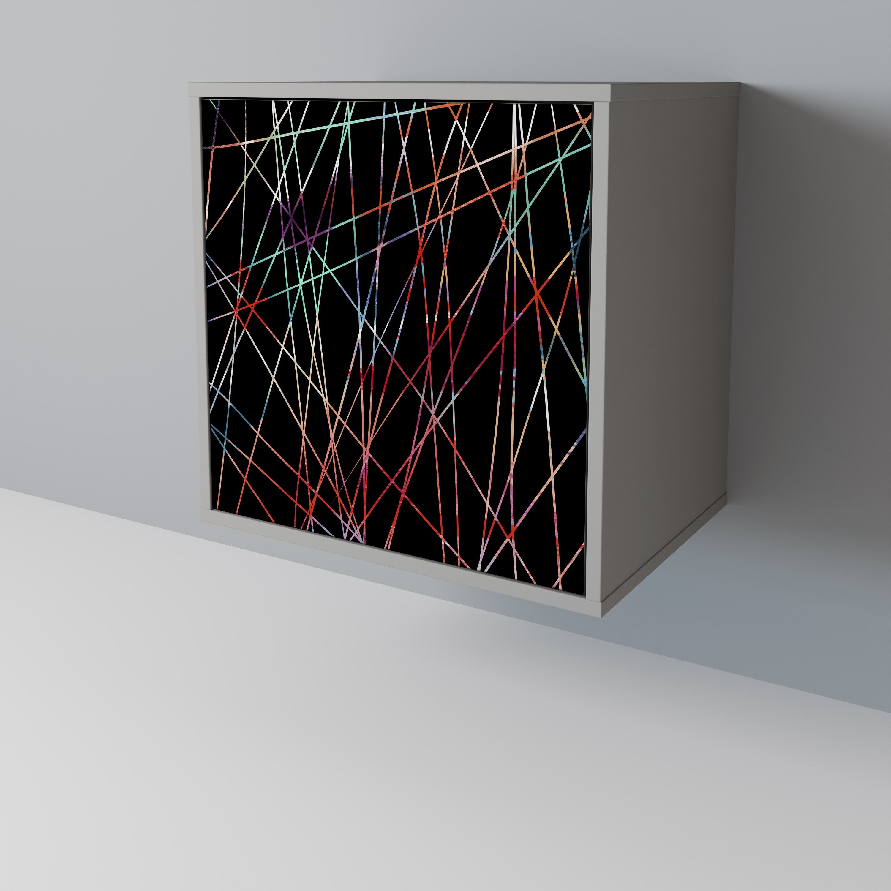 LUMINOUS SNARE Aparador de 1 Porta em Acabamento Cinzento