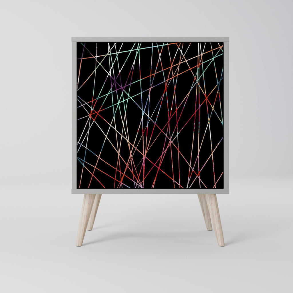 LUMINOUS SNARE Aparador de 1 Porta em Acabamento Cinzento