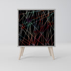 LUMINOUS SNARE Aparador de 1 Porta em Acabamento Cinzento