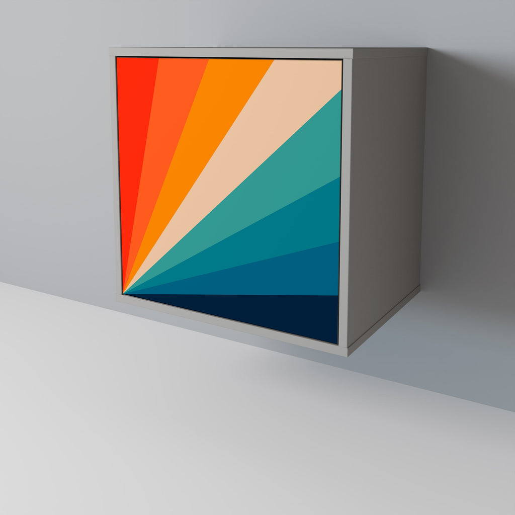 PRISM CONCUSSION Aparador de 1 Porta em Acabamento Cinzento