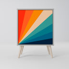 PRISM CONCUSSION Aparador de 1 Porta em Acabamento Cinzento