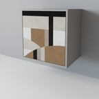 DELICATE MEMENTO Aparador de 1 Porta em Acabamento Cinzento