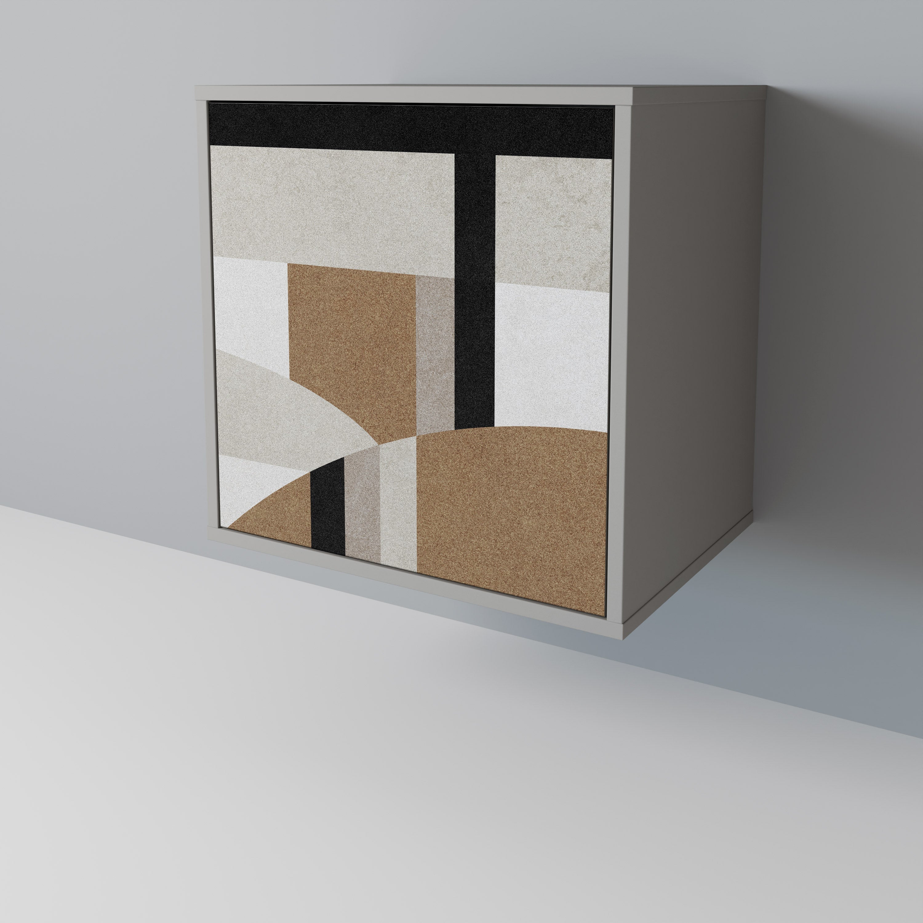 DELICATE MEMENTO Aparador de 1 Porta em Acabamento Cinzento