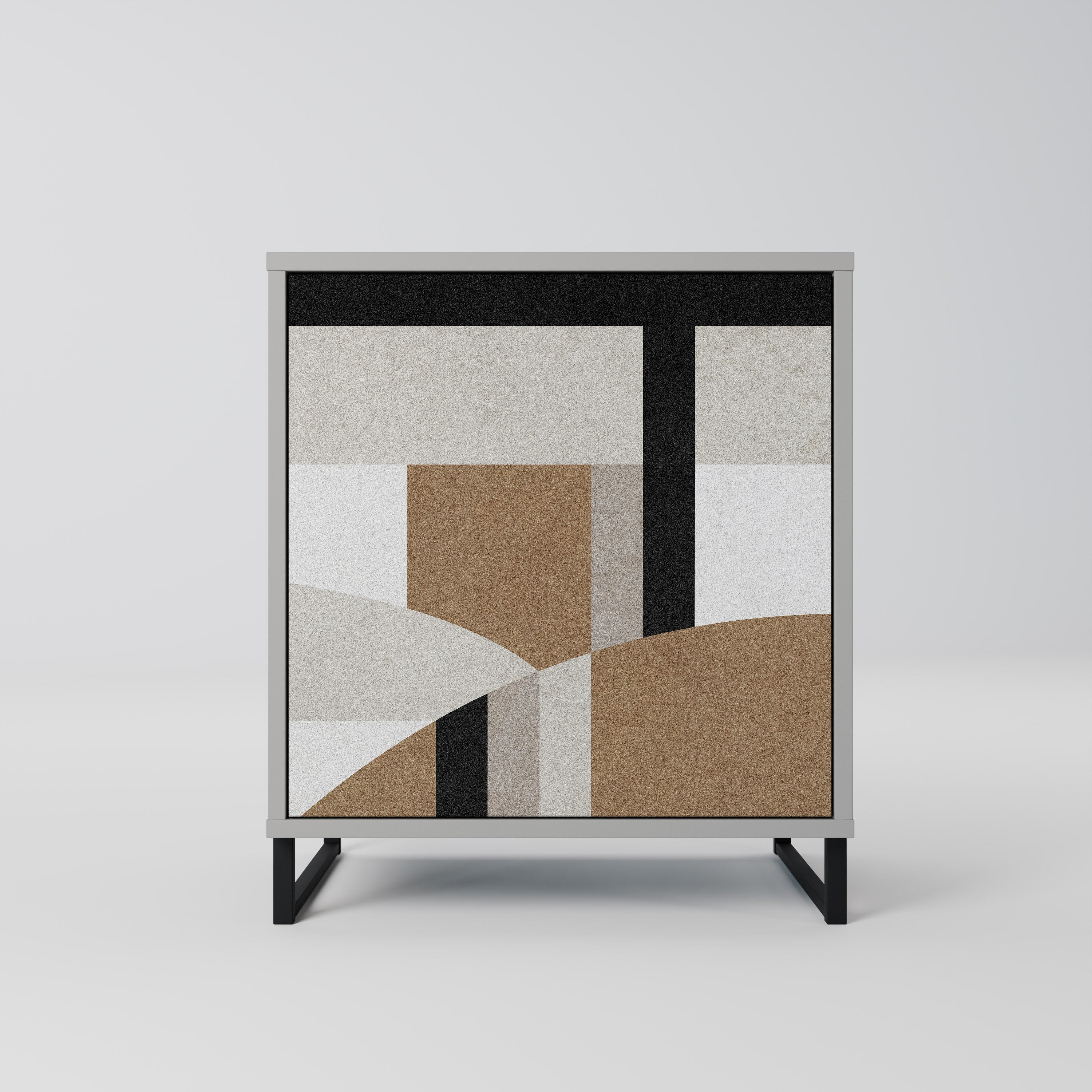 DELICATE MEMENTO Aparador de 1 Porta em Acabamento Cinzento