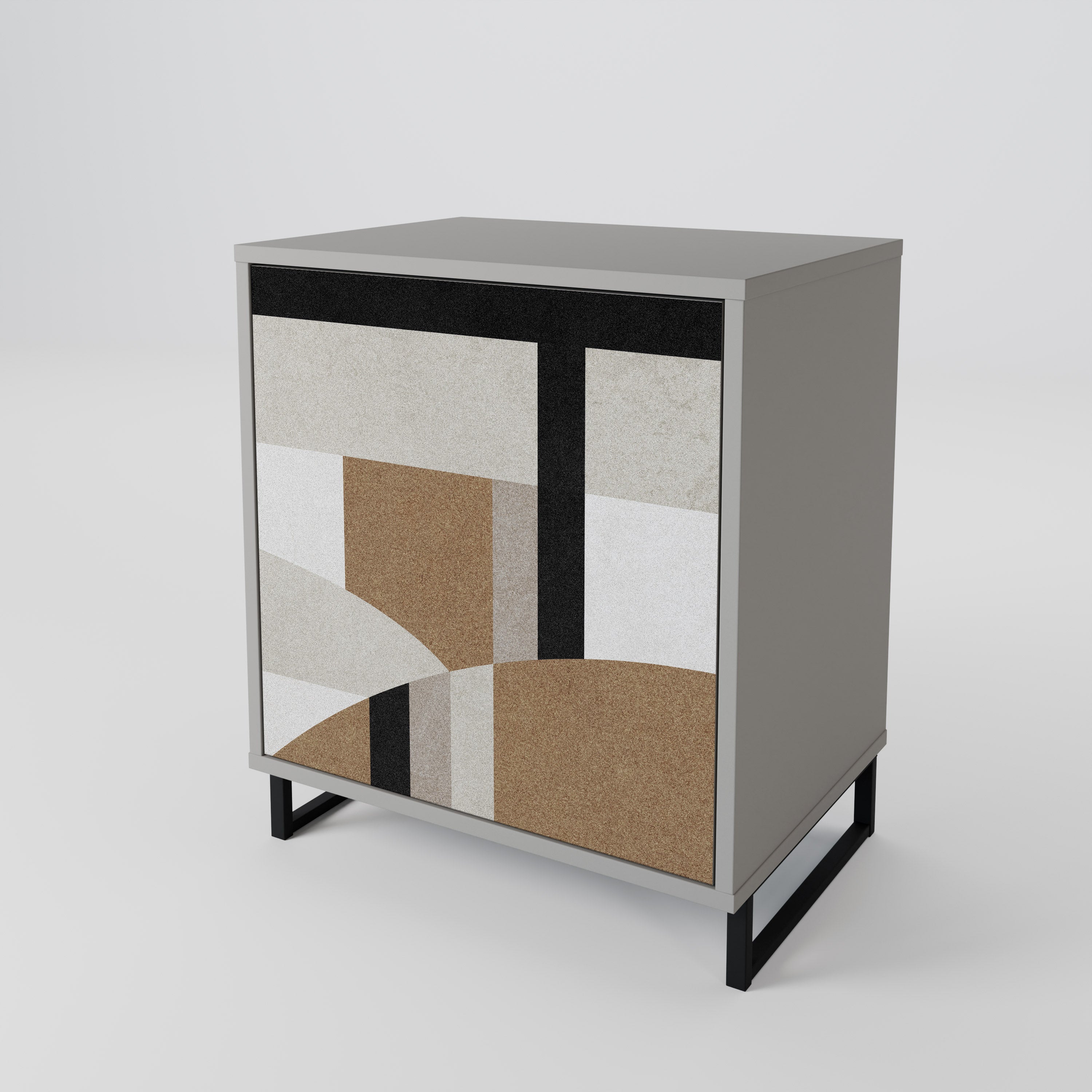 DELICATE MEMENTO Aparador de 1 Porta em Acabamento Cinzento