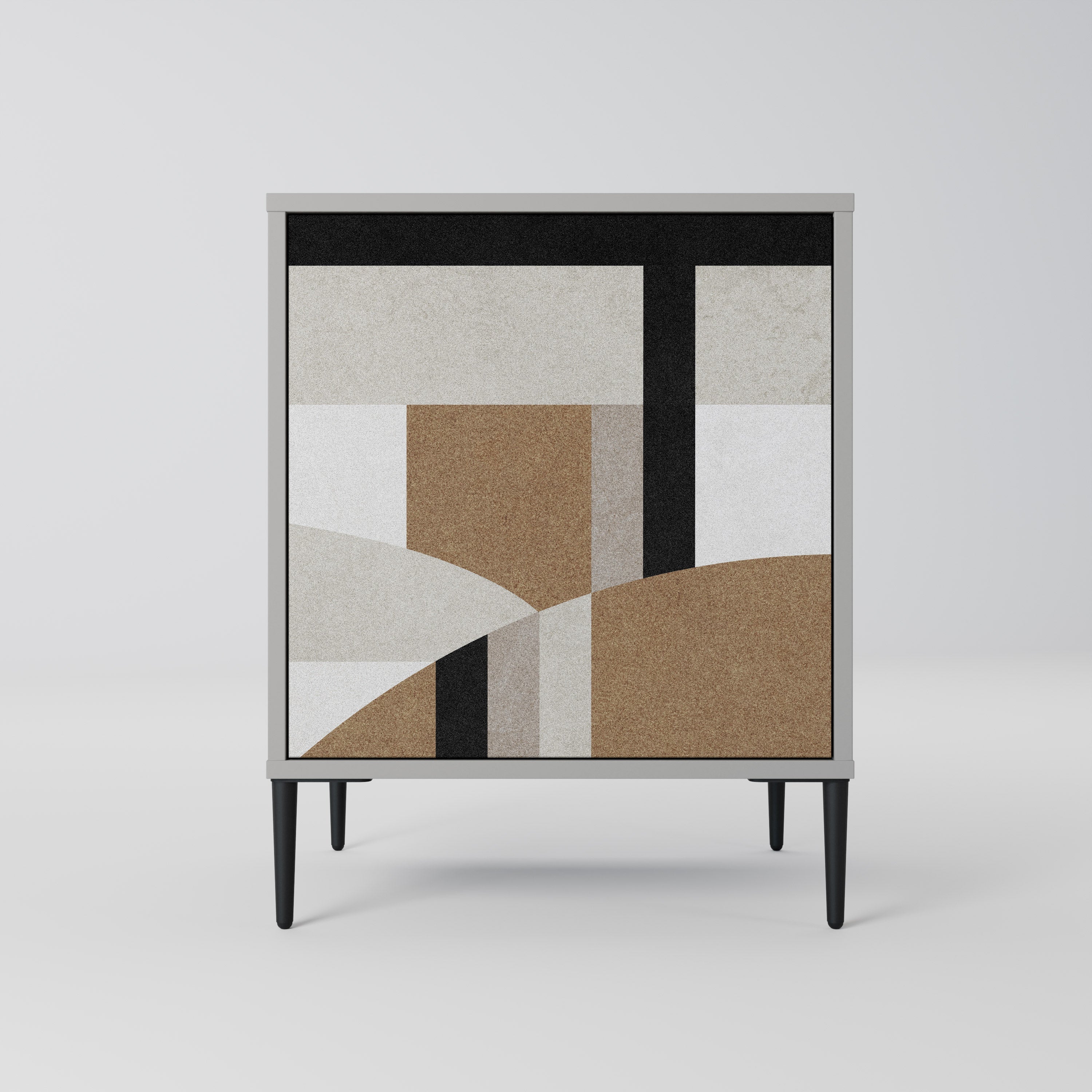 DELICATE MEMENTO Aparador de 1 Porta em Acabamento Cinzento