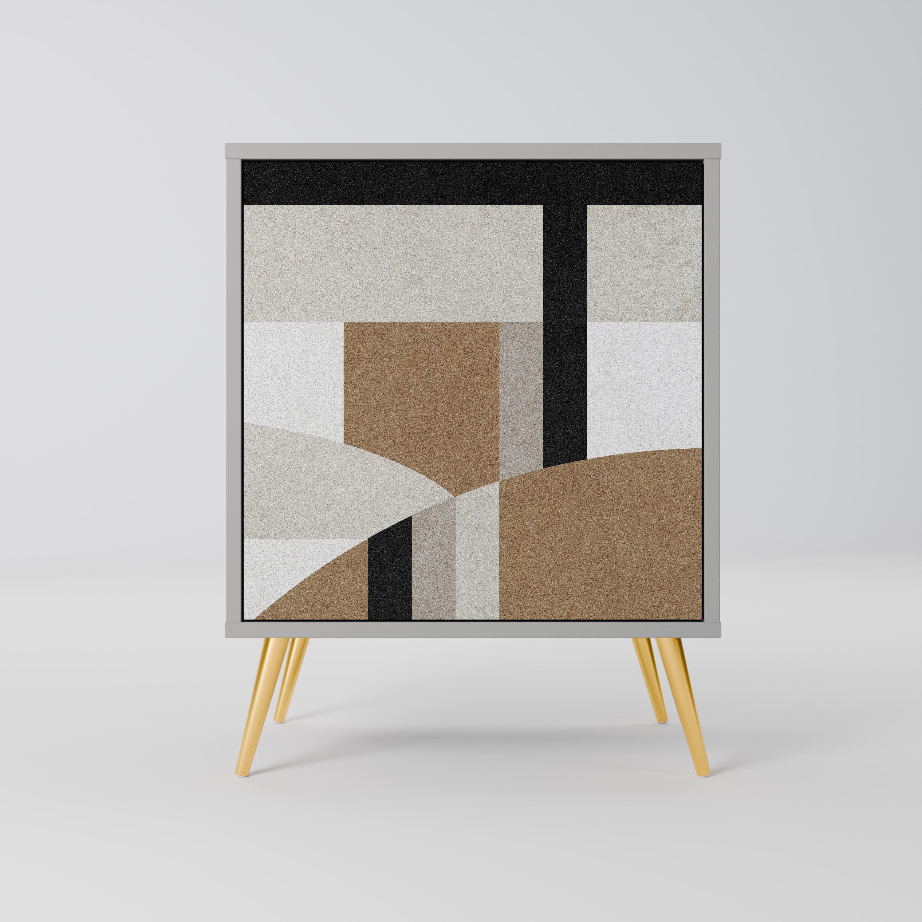 DELICATE MEMENTO Aparador de 1 Porta em Acabamento Cinzento