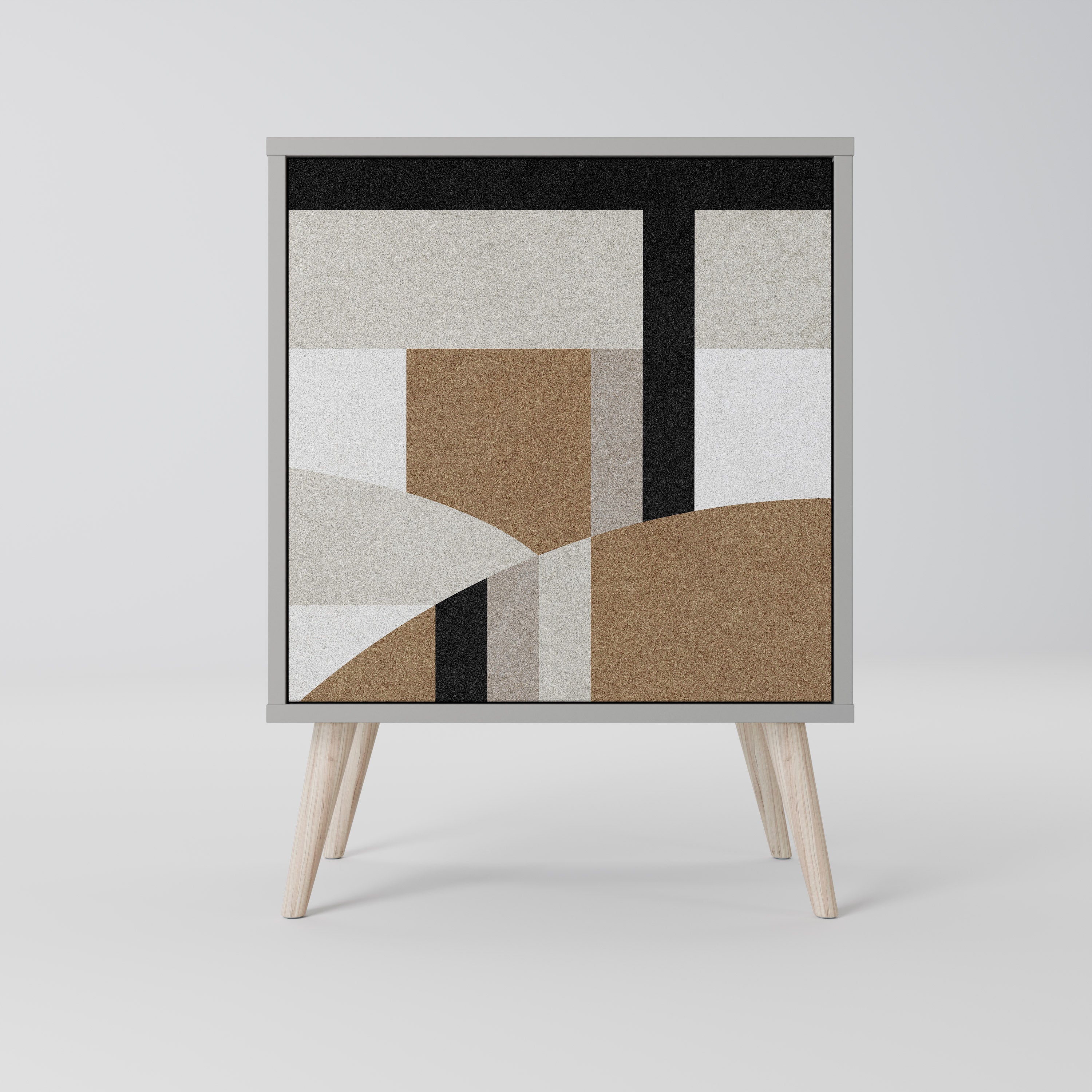 DELICATE MEMENTO Aparador de 1 Porta em Acabamento Cinzento