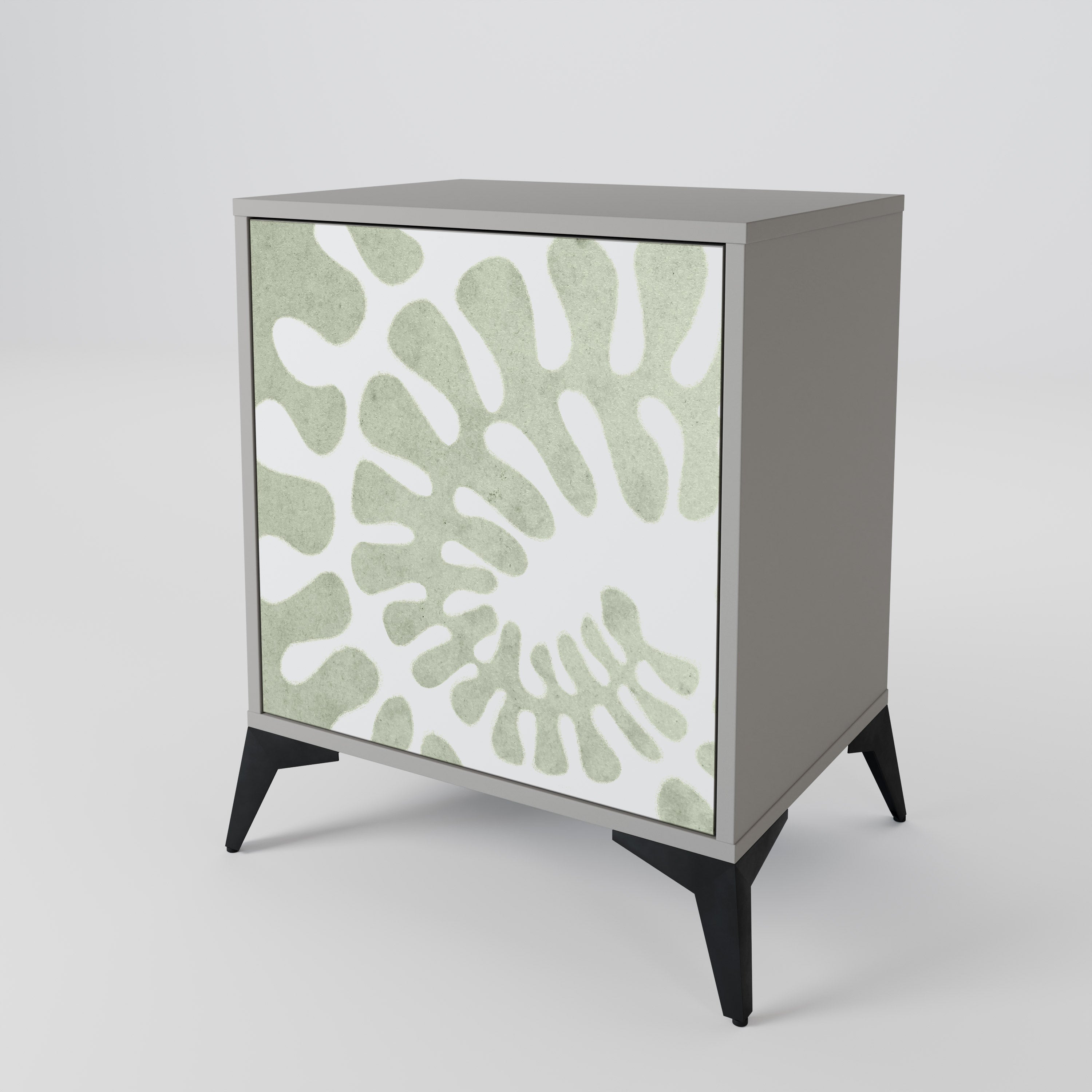 HELIX DANCE 1-Door Sideboard in Grey Finish