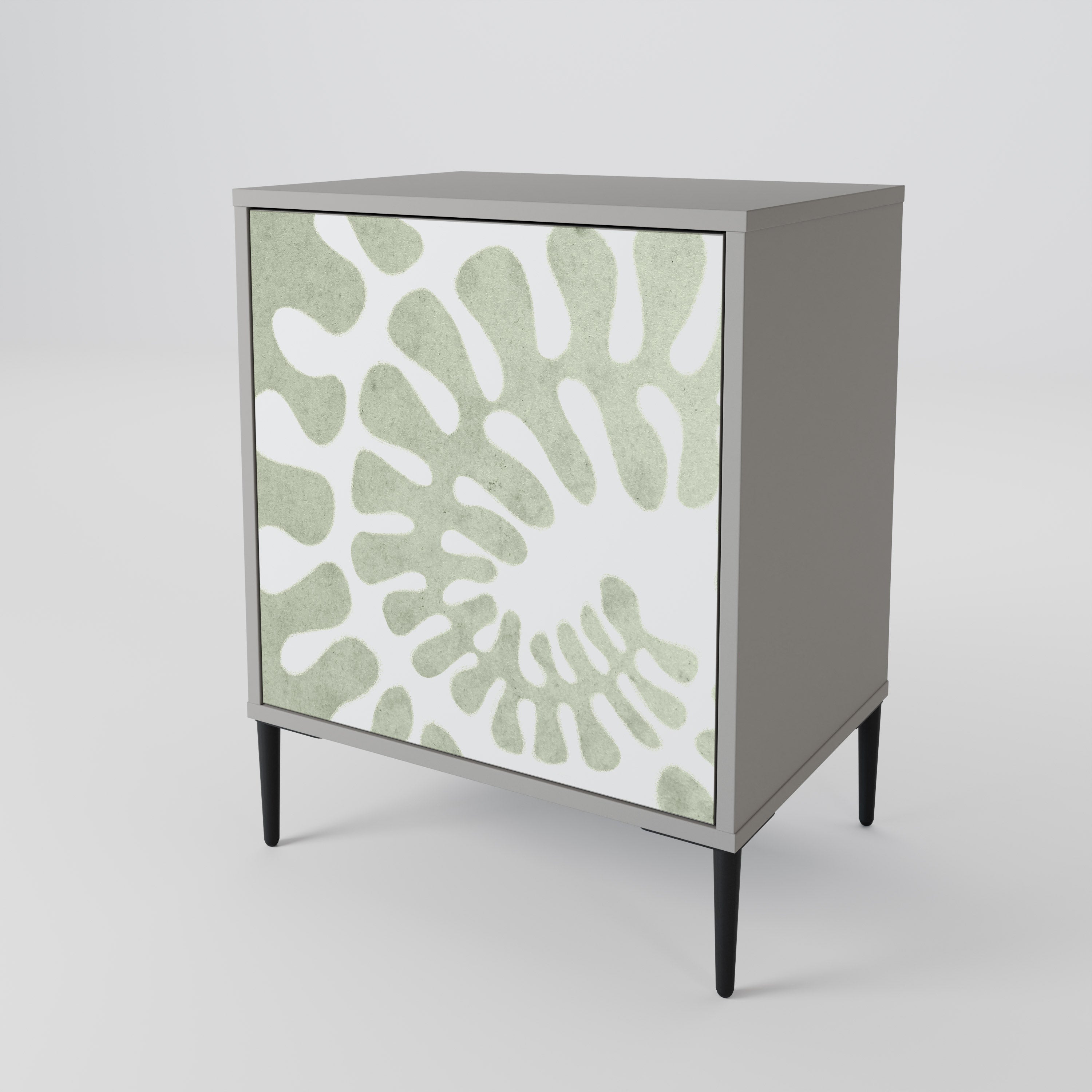 HELIX DANCE 1-Door Sideboard in Grey Finish