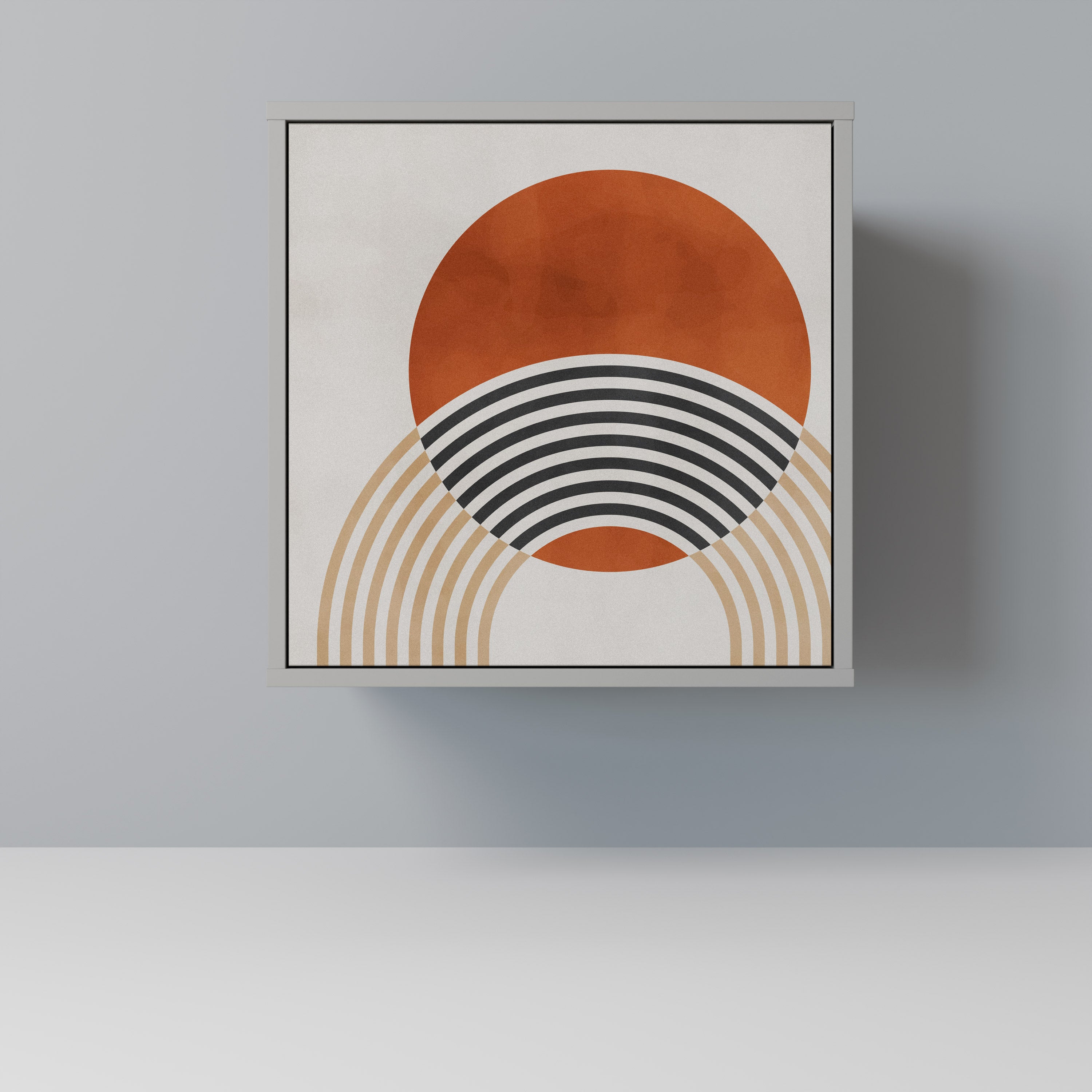 SPACE AROUND Aparador de 1 Porta em Acabamento Cinzento