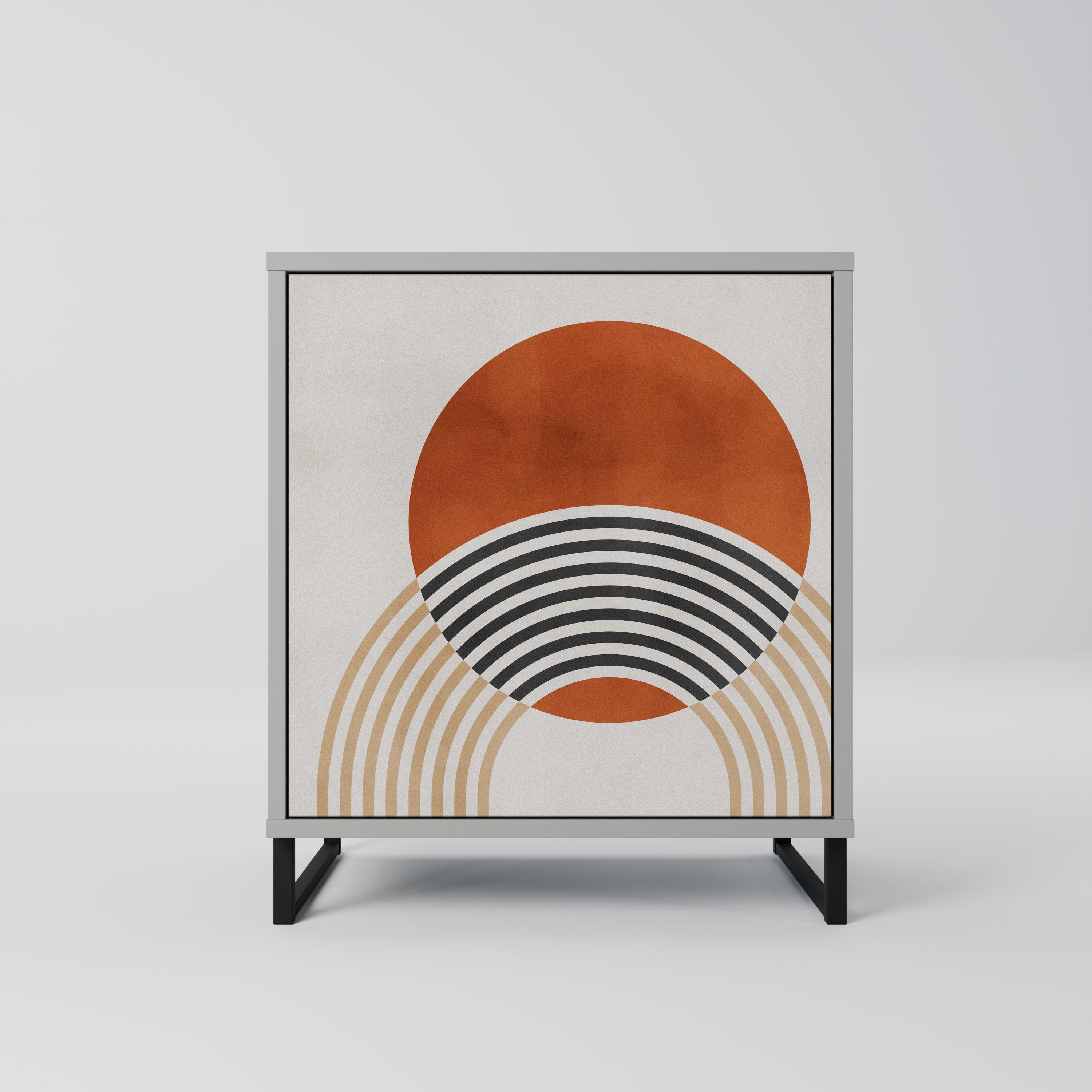 SPACE AROUND Aparador de 1 Porta em Acabamento Cinzento