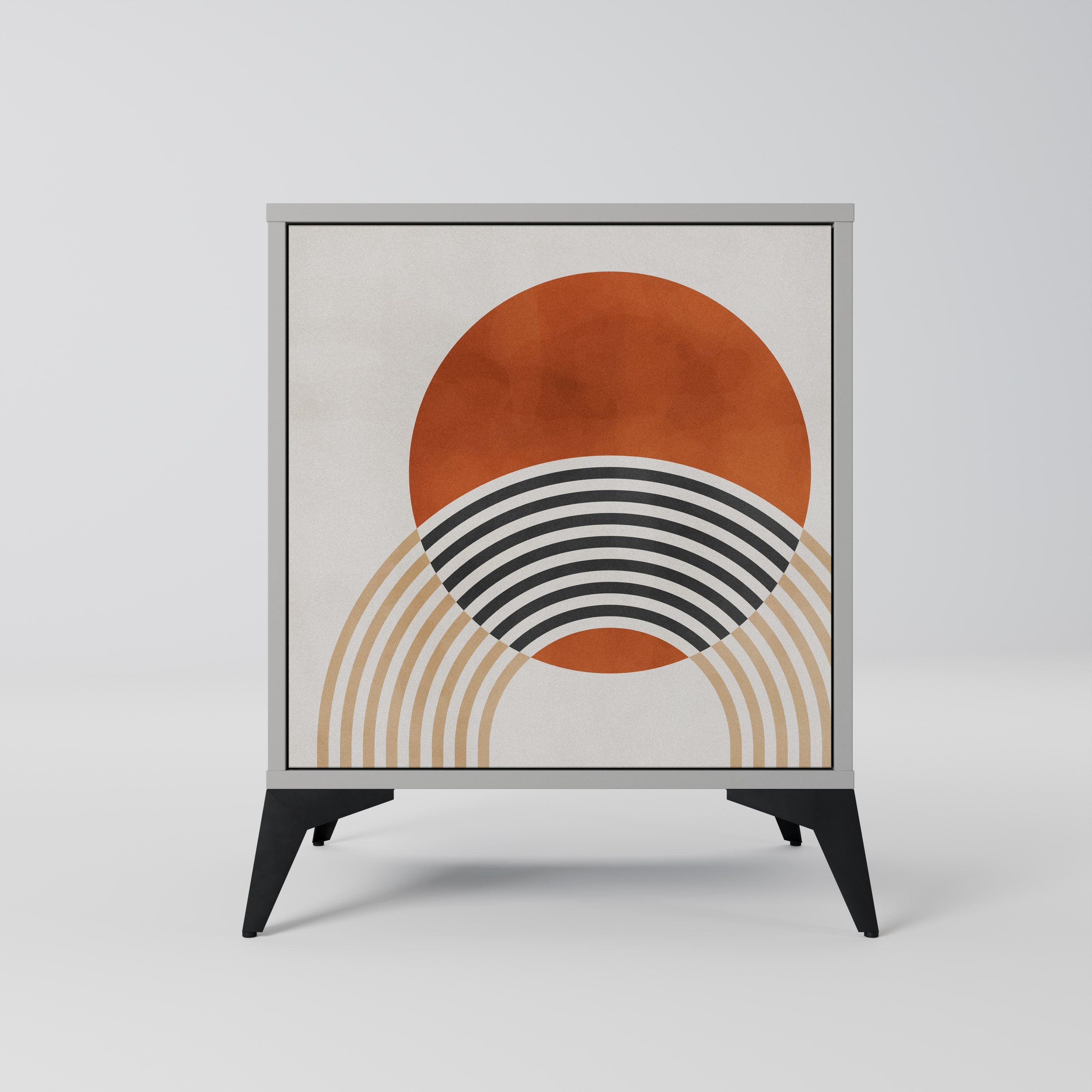 SPACE AROUND Aparador de 1 Porta em Acabamento Cinzento