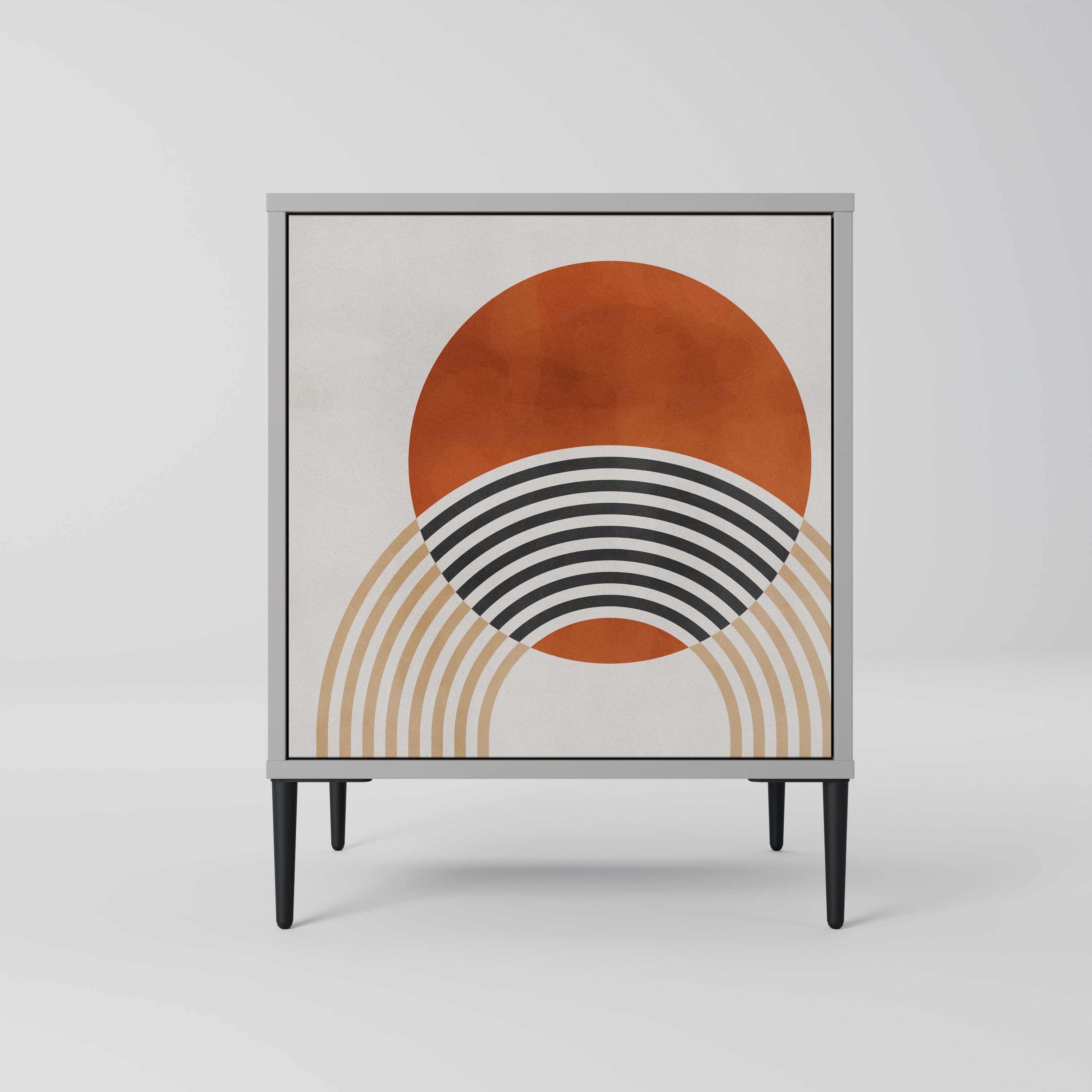 SPACE AROUND Aparador de 1 Porta em Acabamento Cinzento