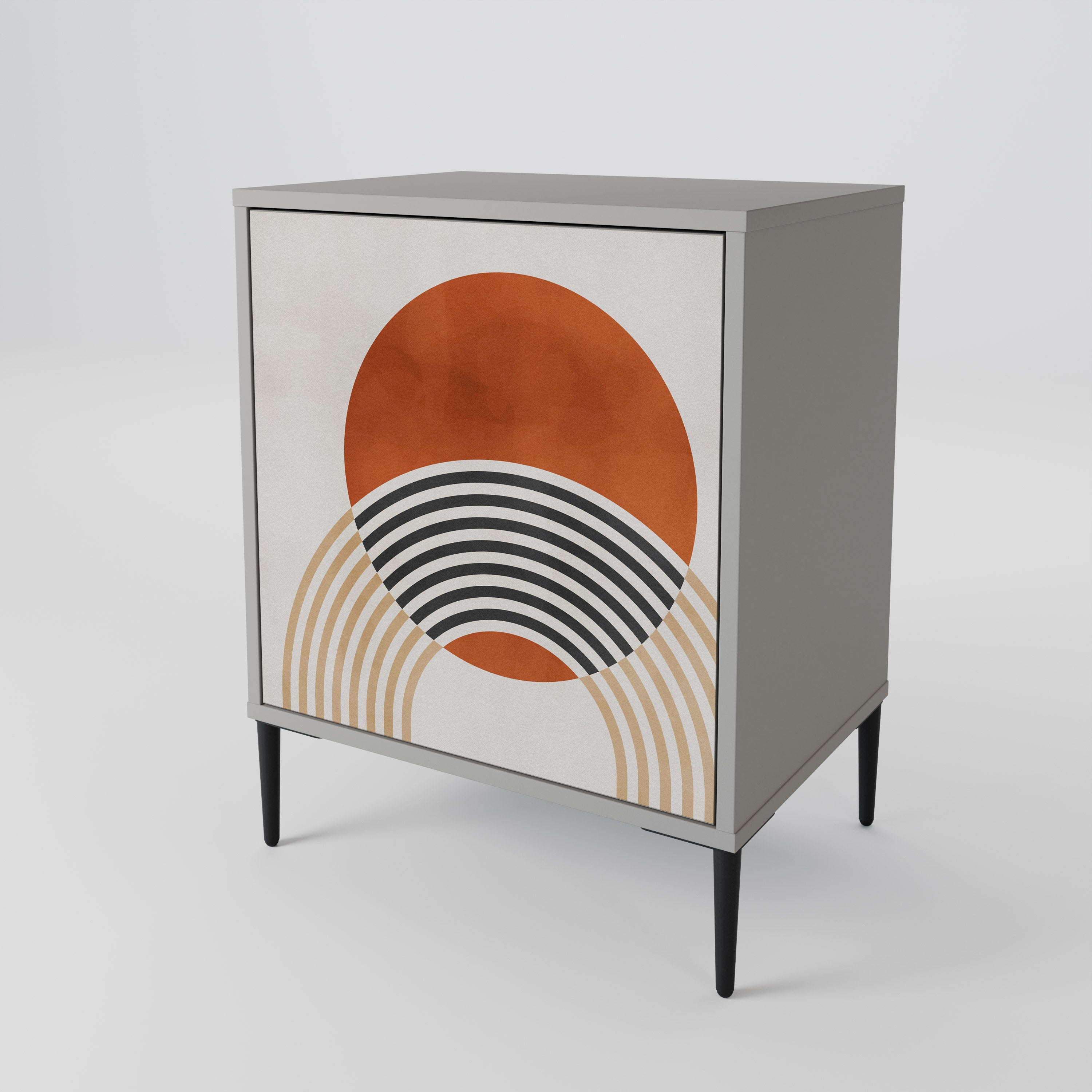 SPACE AROUND Aparador de 1 Porta em Acabamento Cinzento