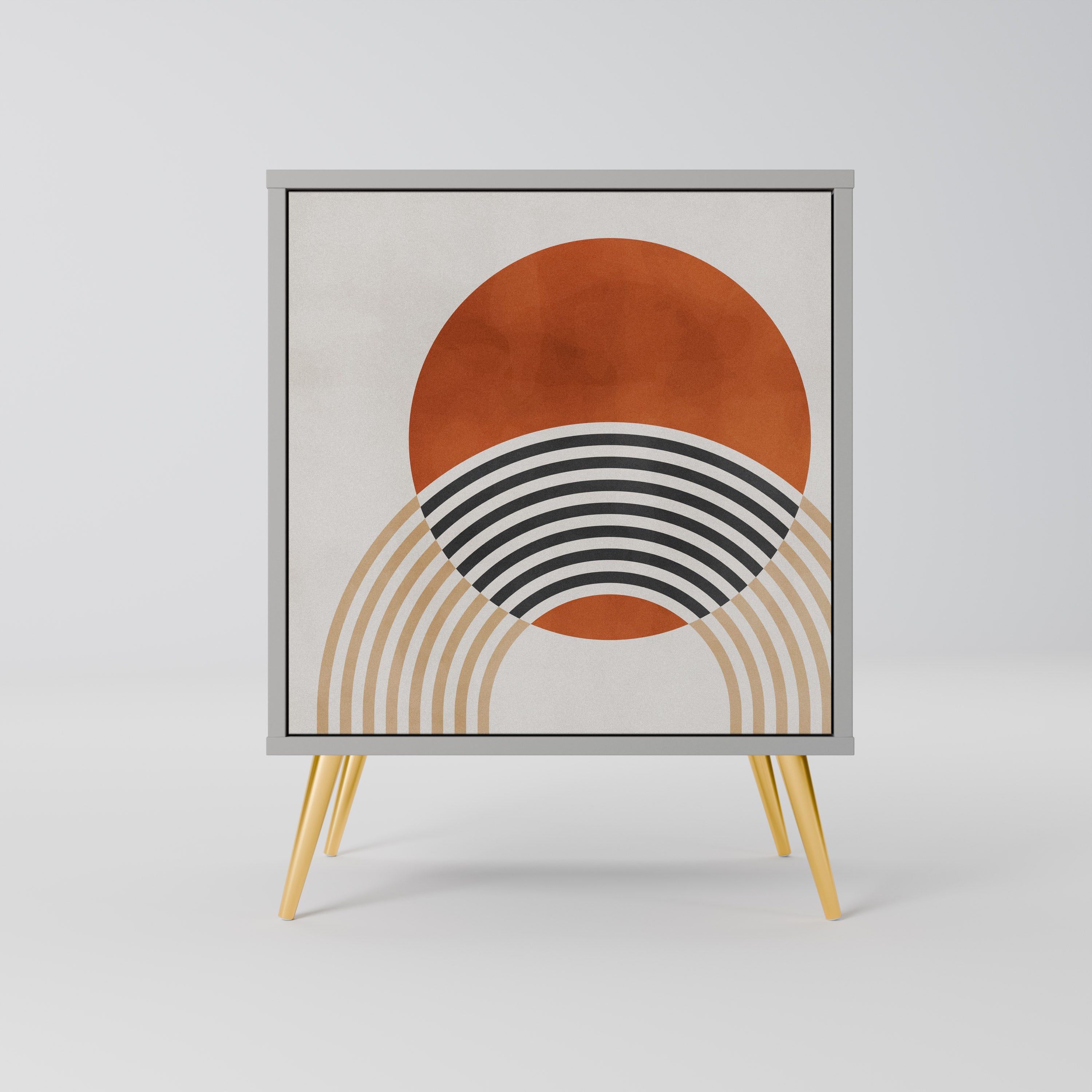 SPACE AROUND Aparador de 1 Porta em Acabamento Cinzento