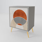 SPACE AROUND 1-Door Sideboard in Grey Finish