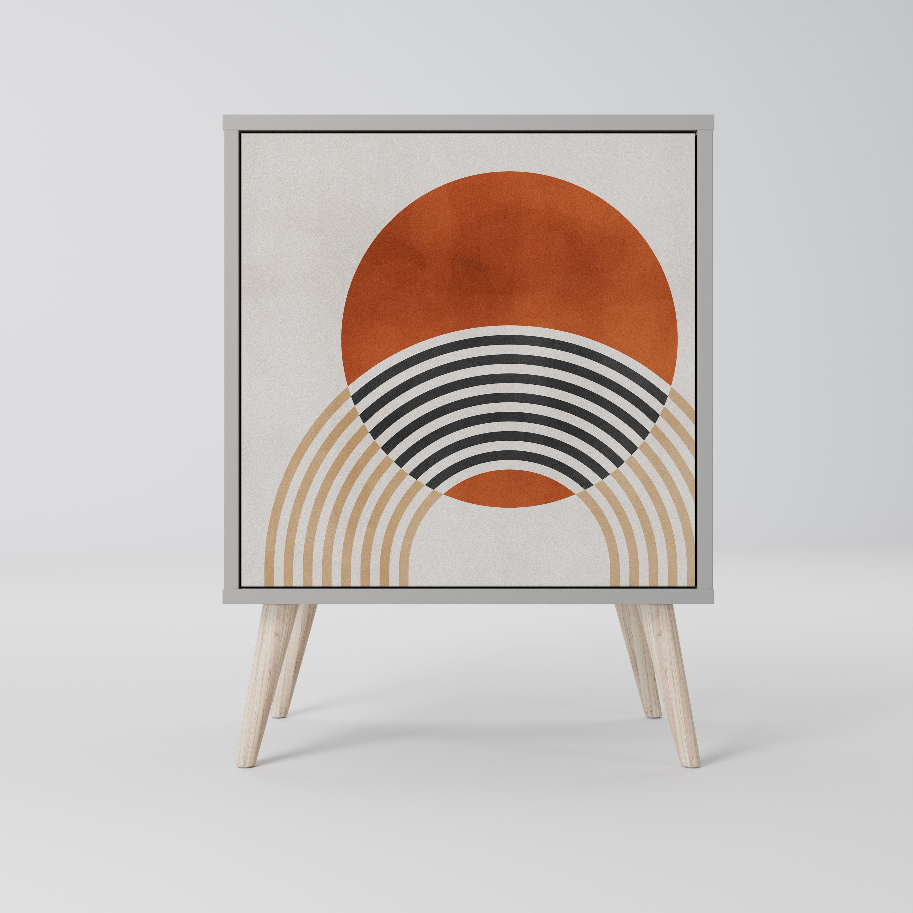 SPACE AROUND Aparador de 1 Porta em Acabamento Cinzento