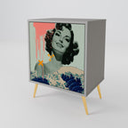 KANAGAWA BEAUTY Aparador de 1 Porta em Acabamento Cinzento