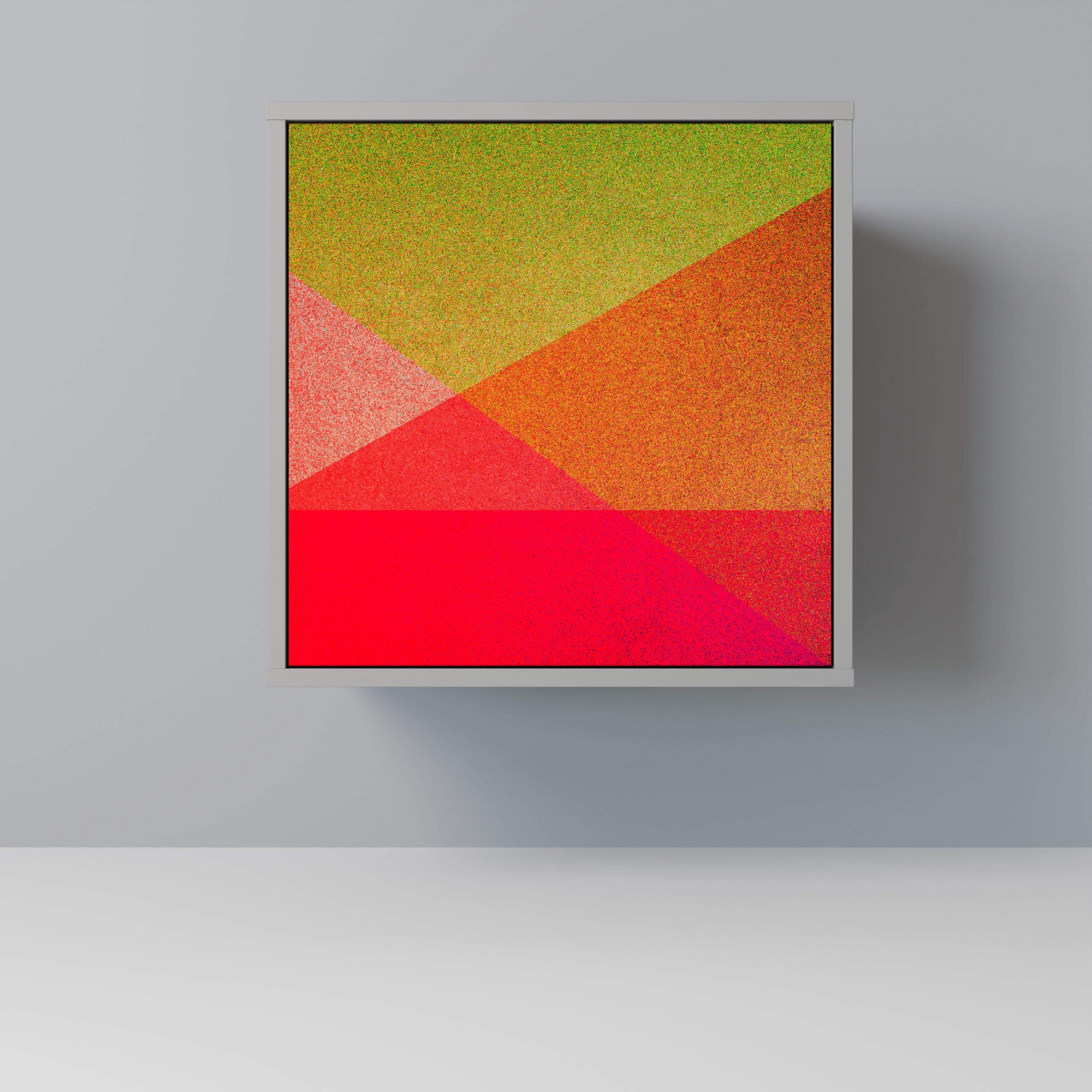 VIVID GEOMETRY Aparador de 1 Porta em Acabamento Cinzento