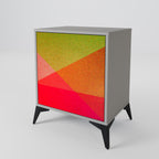 VIVID GEOMETRY 1-Door Sideboard in Grey Finish