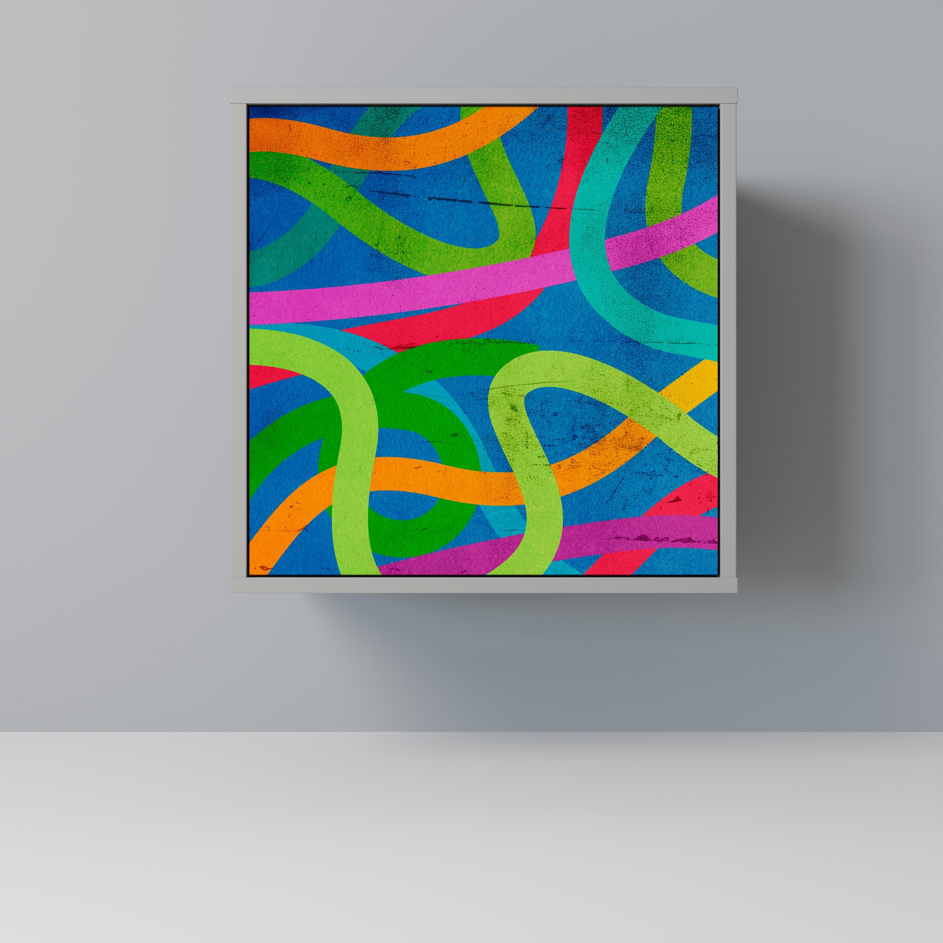 STREAMER TANGLE 1-Door Sideboard in Grey Finish