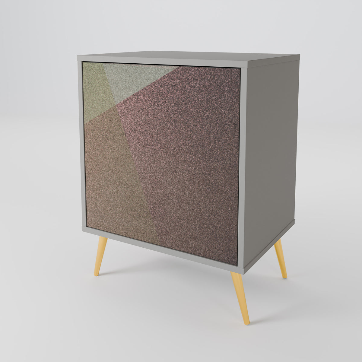 BEIGE GEOMETRY Aparador de 1 Porta