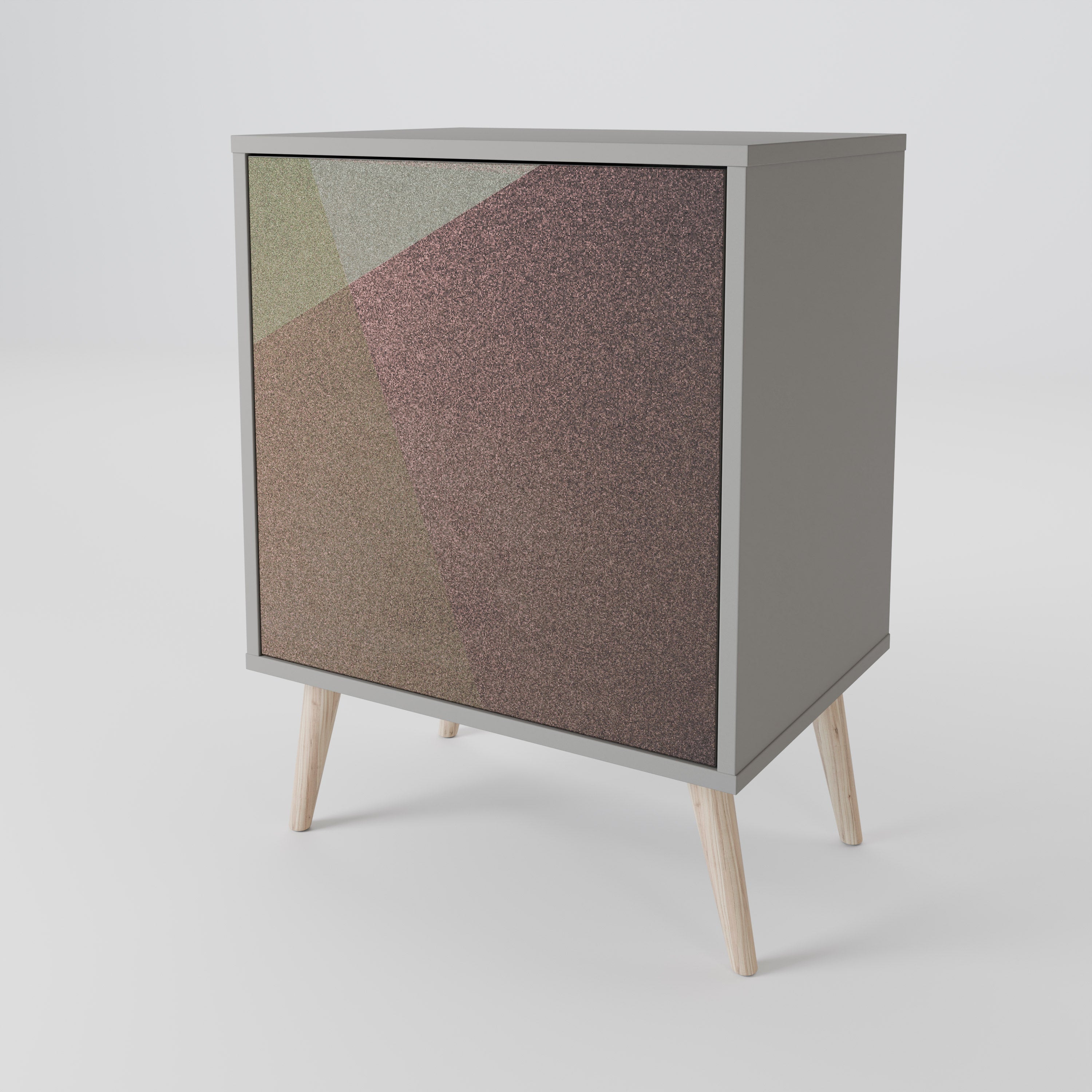 BEIGE GEOMETRY 1-Door Sideboard