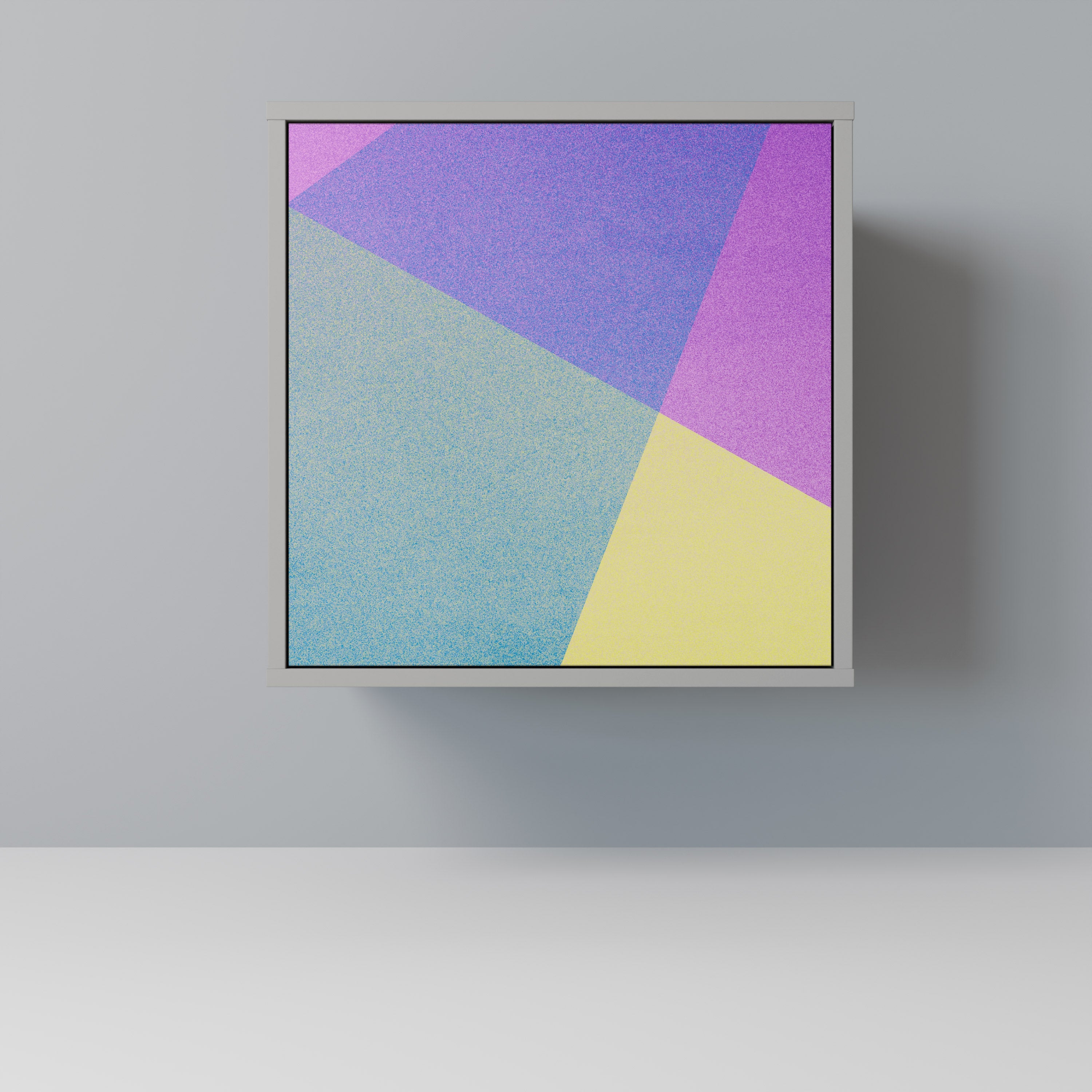 BRIGHT GEOMETRY Aparador de 1 Porta em Acabamento Cinzento