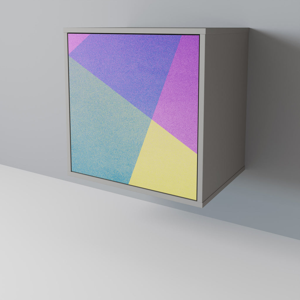 BRIGHT GEOMETRY Aparador de 1 Porta em Acabamento Cinzento