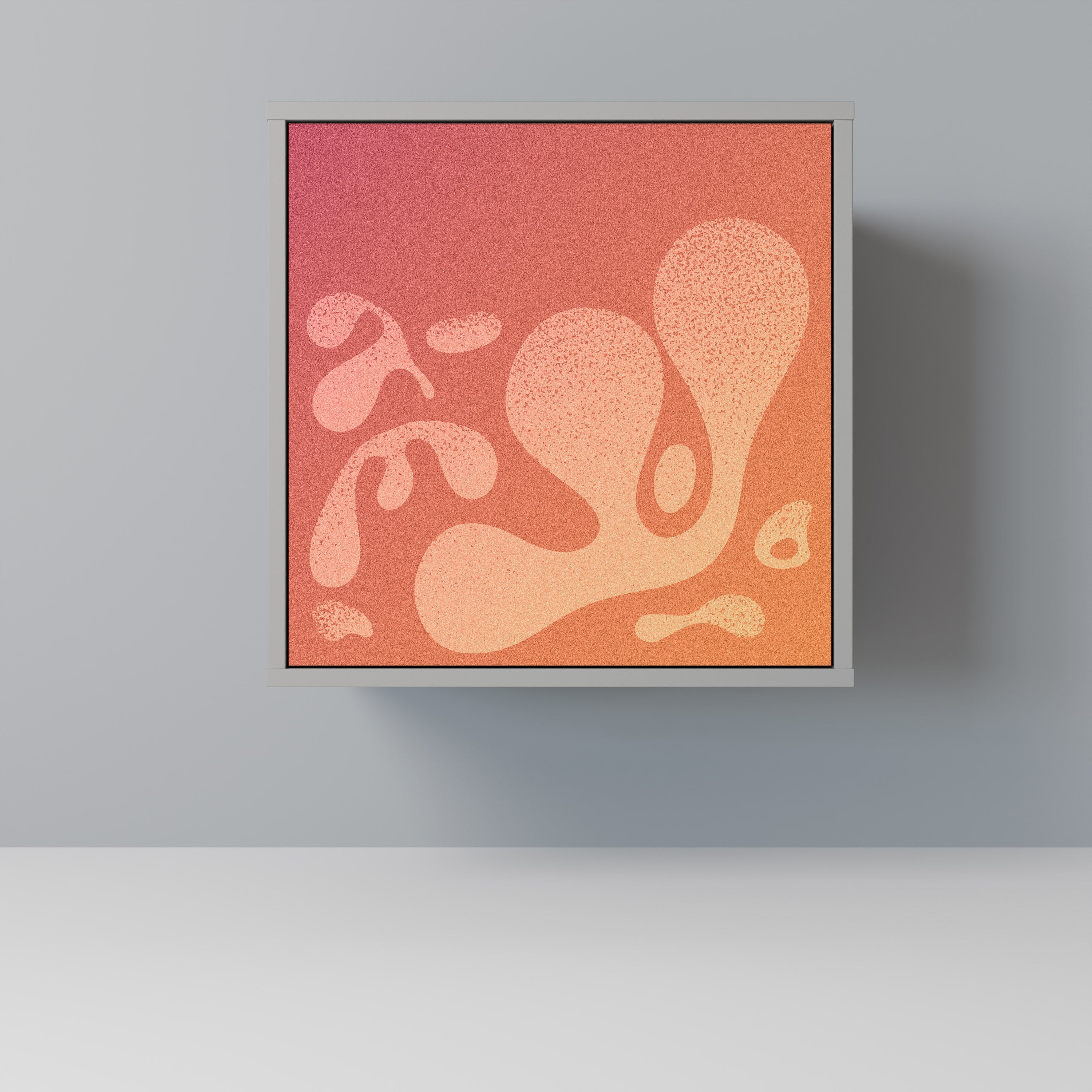 IRREGULAR PINK Aparador de 1 Porta em Acabamento Cinzento