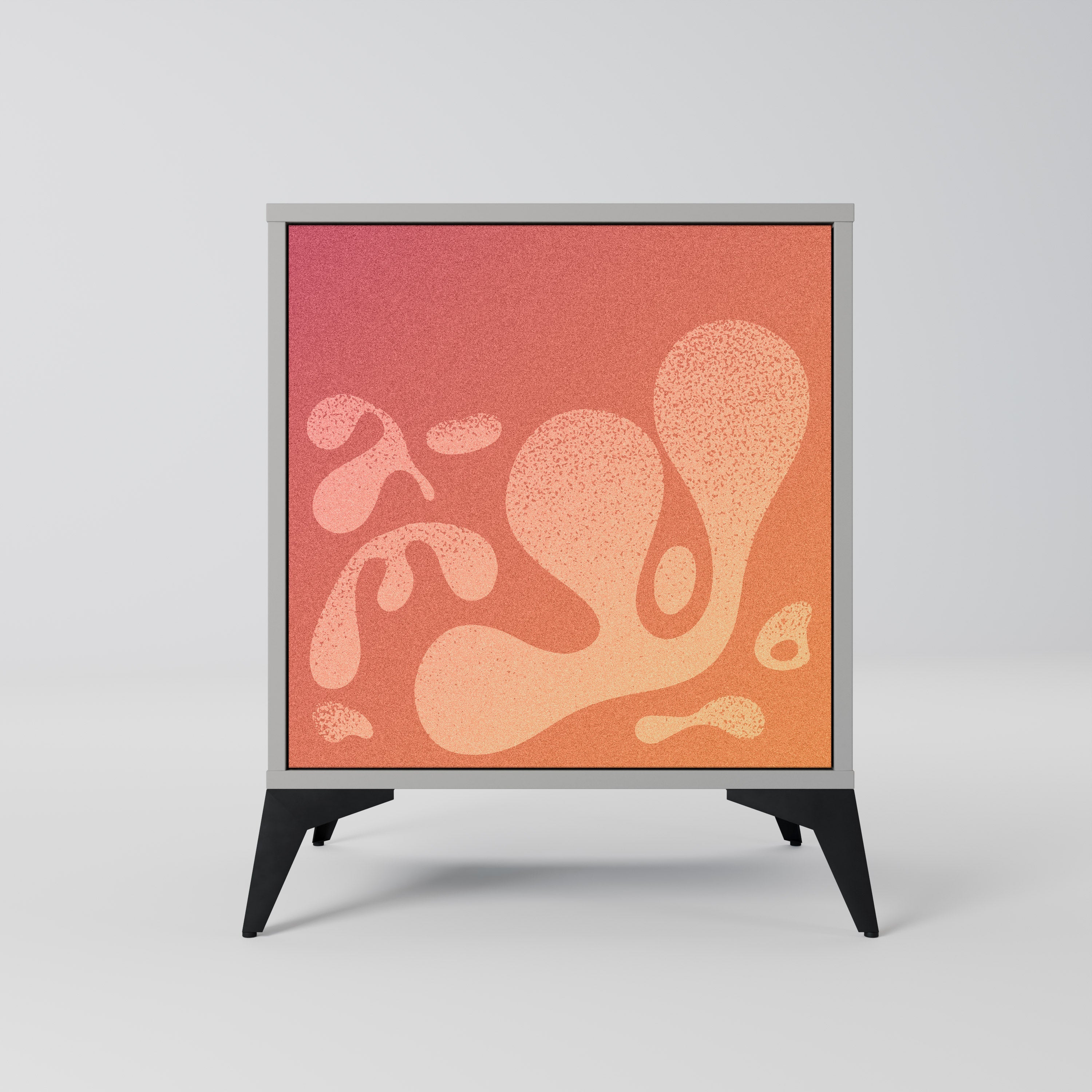 IRREGULAR PINK Aparador de 1 Porta em Acabamento Cinzento