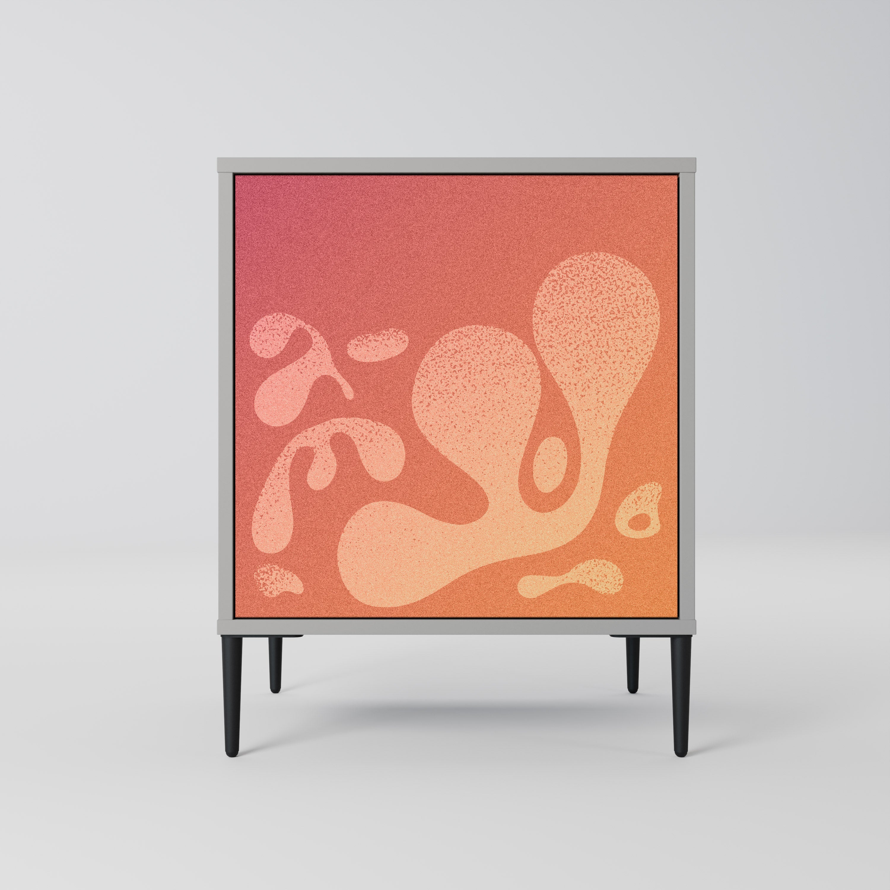 IRREGULAR PINK Aparador de 1 Porta em Acabamento Cinzento