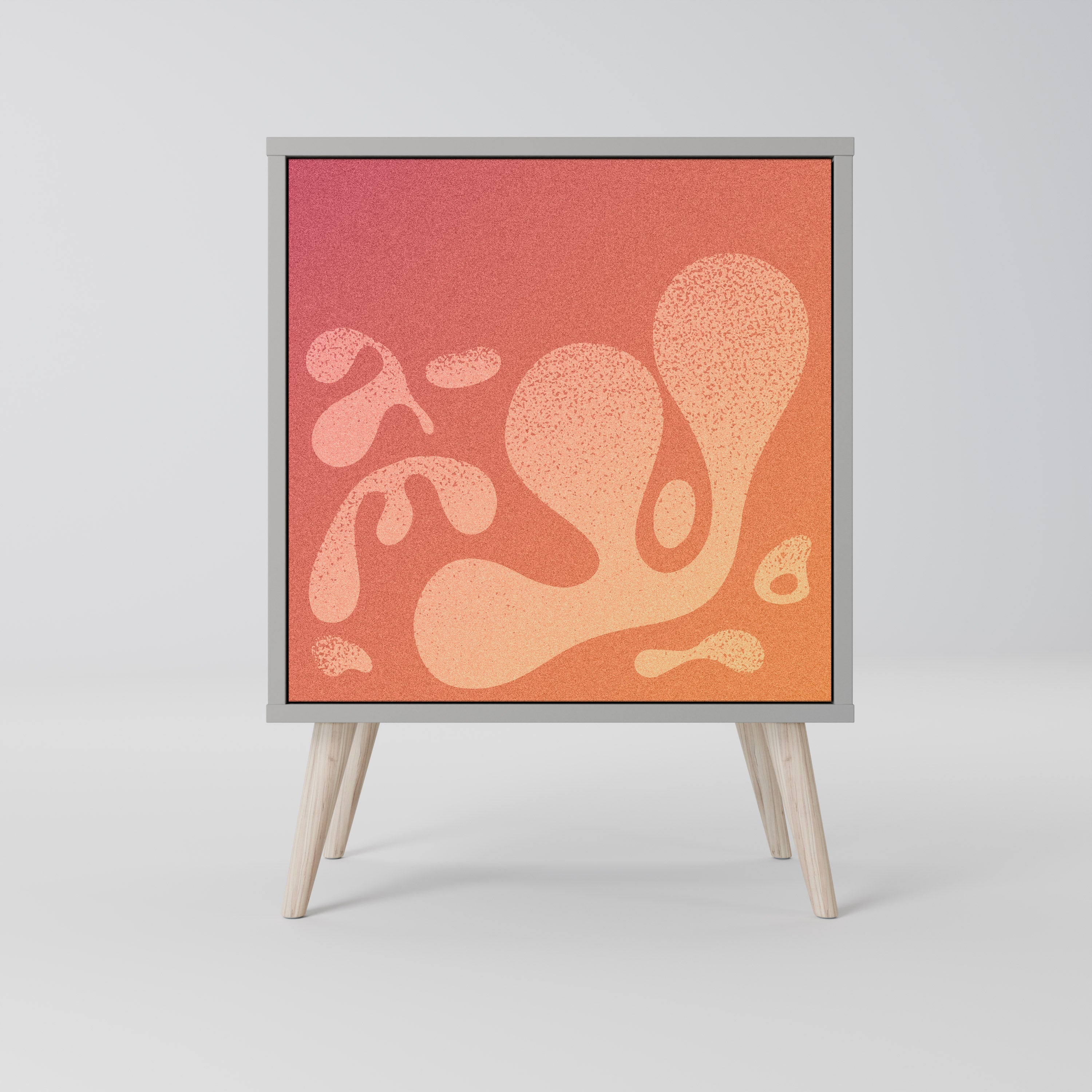 IRREGULAR PINK Aparador de 1 Porta em Acabamento Cinzento