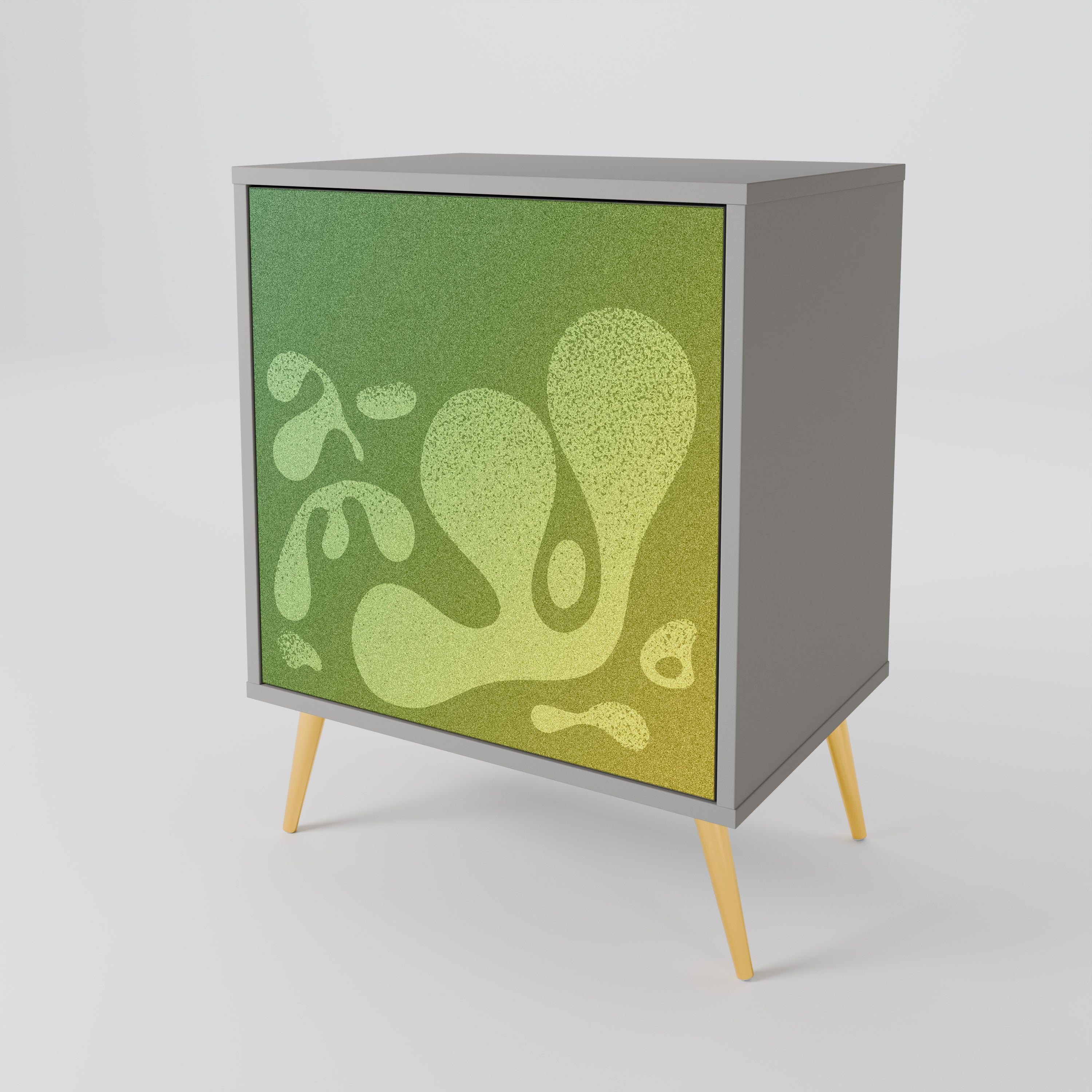 IRREGULAR BLUE Aparador de 1 Porta em Acabamento Cinzento