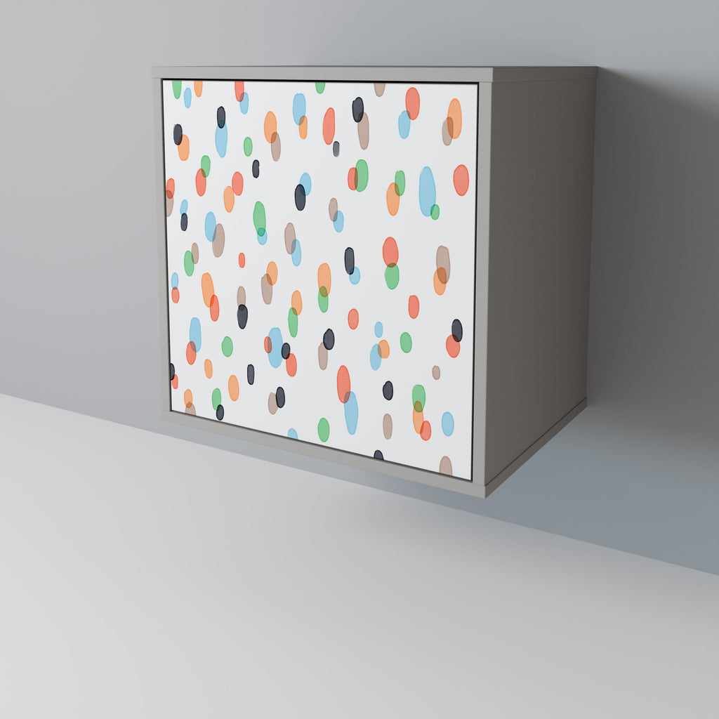 ENERGETIC SPOTS Aparador de 1 Porta em Acabamento Cinzento