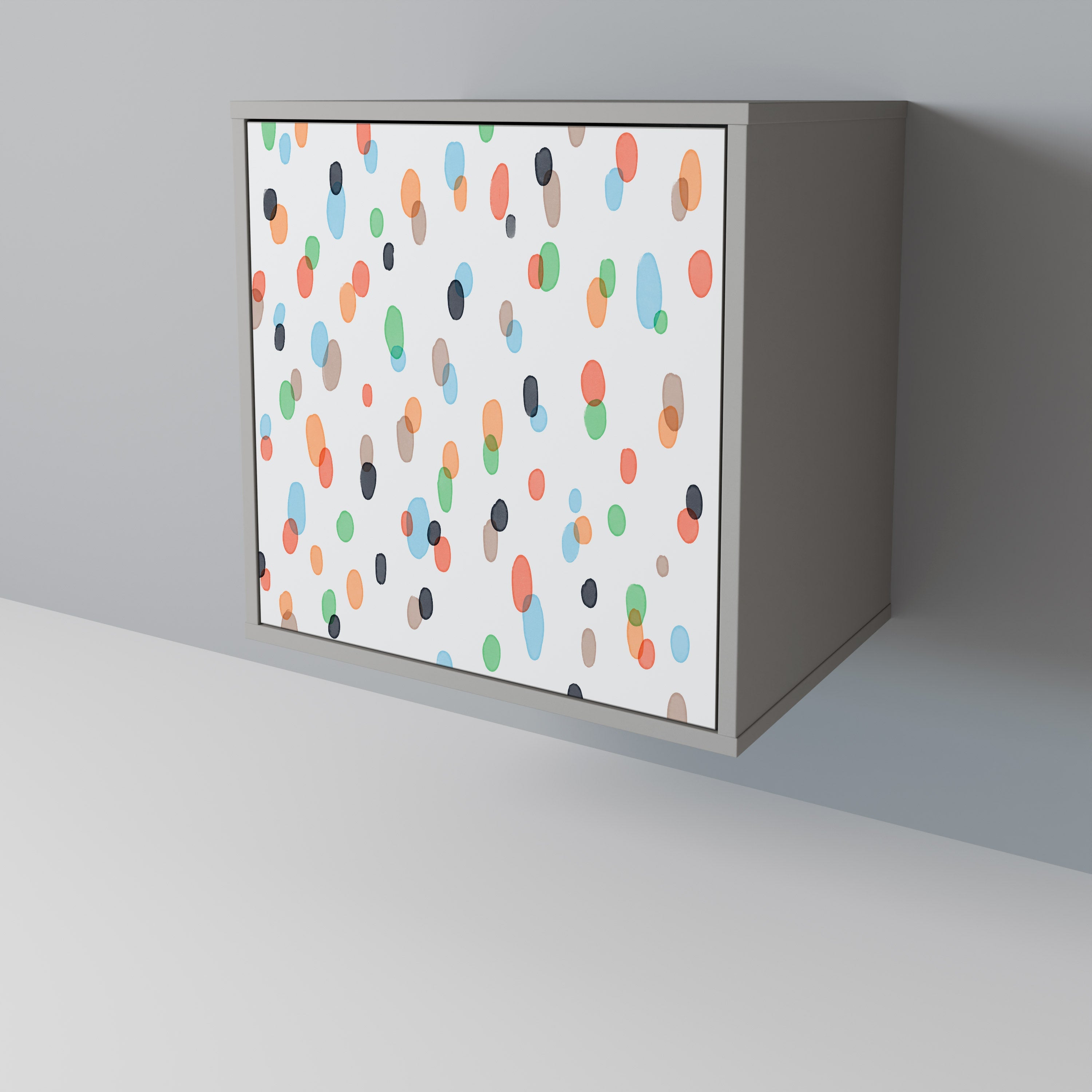 ENERGETIC SPOTS Aparador de 1 Porta em Acabamento Cinzento