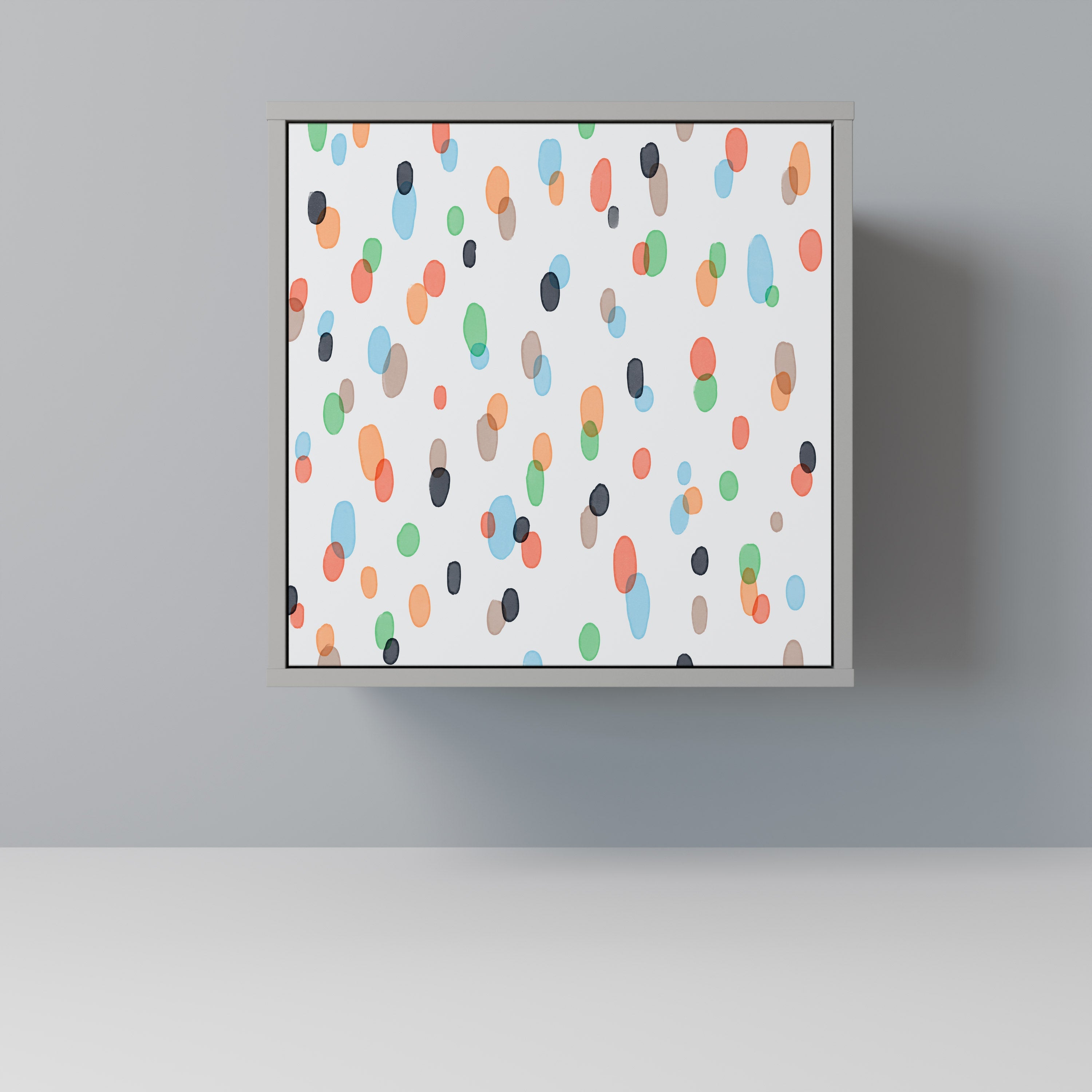 ENERGETIC SPOTS Aparador de 1 Porta em Acabamento Cinzento