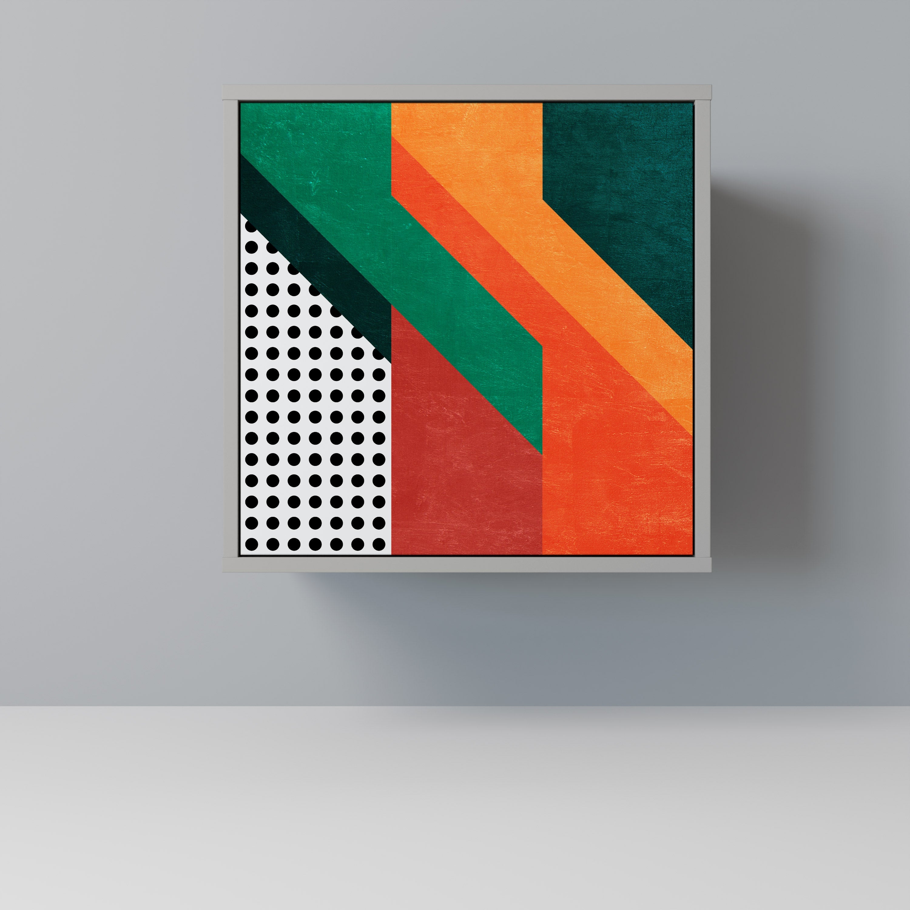 MAKESHIFT ARTISTRY Aparador de 1 Porta em Acabamento Cinzento