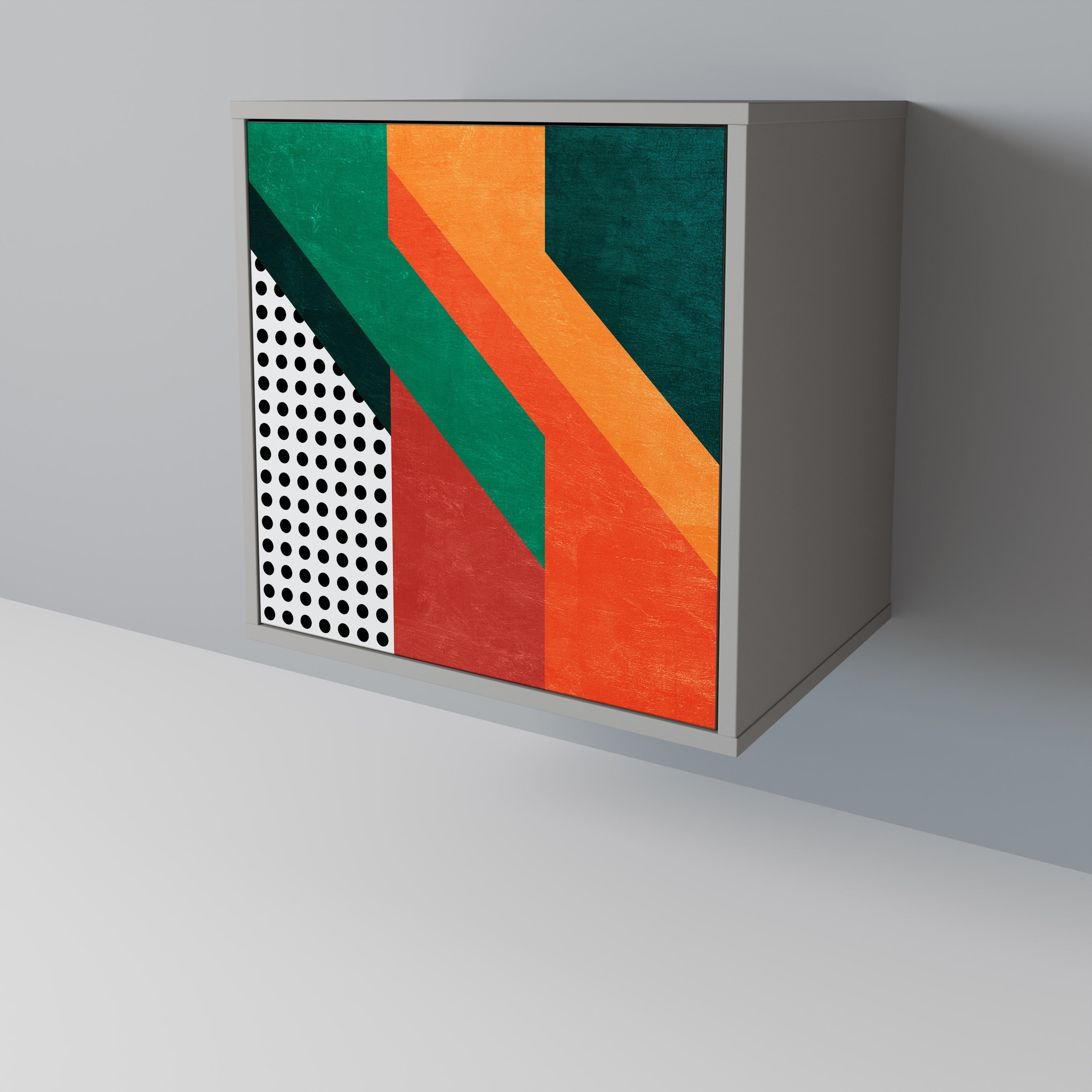 MAKESHIFT ARTISTRY 1-Door Sideboard in Grey Finish