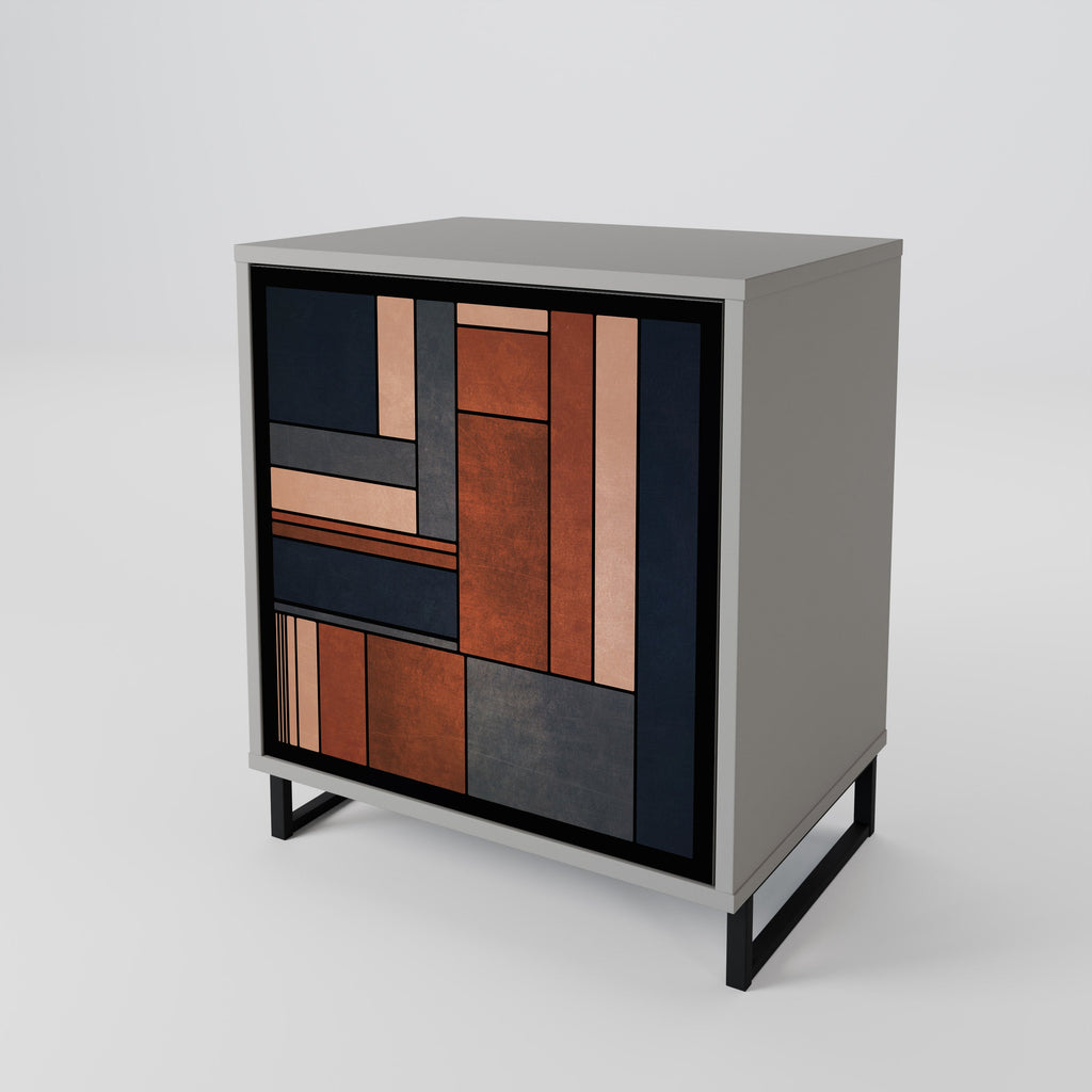 INTREPID FORMATION Aparador de 1 Porta em Acabamento Cinzento