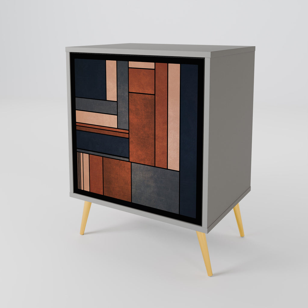 INTREPID FORMATION Aparador de 1 Porta em Acabamento Cinzento