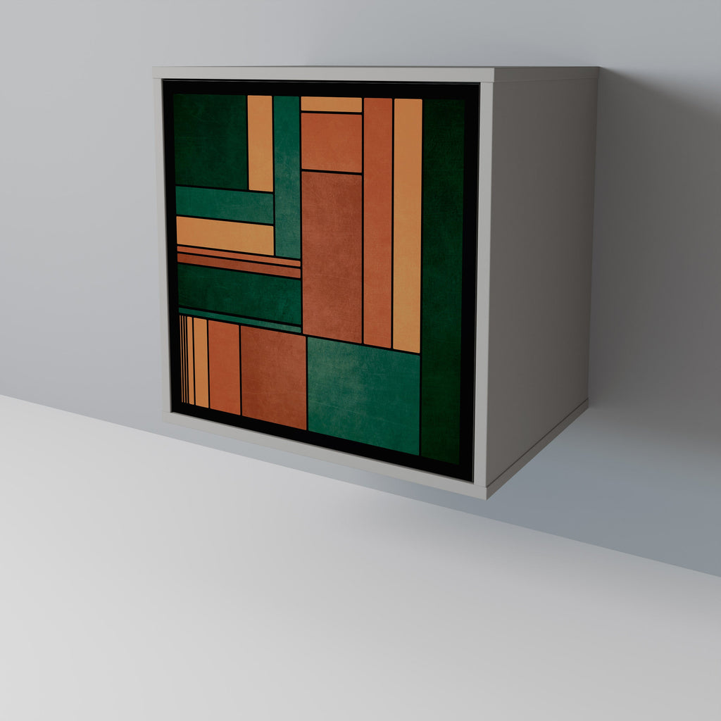 EARTHY FIGURES Aparador de 1 Porta em Acabamento Cinzento