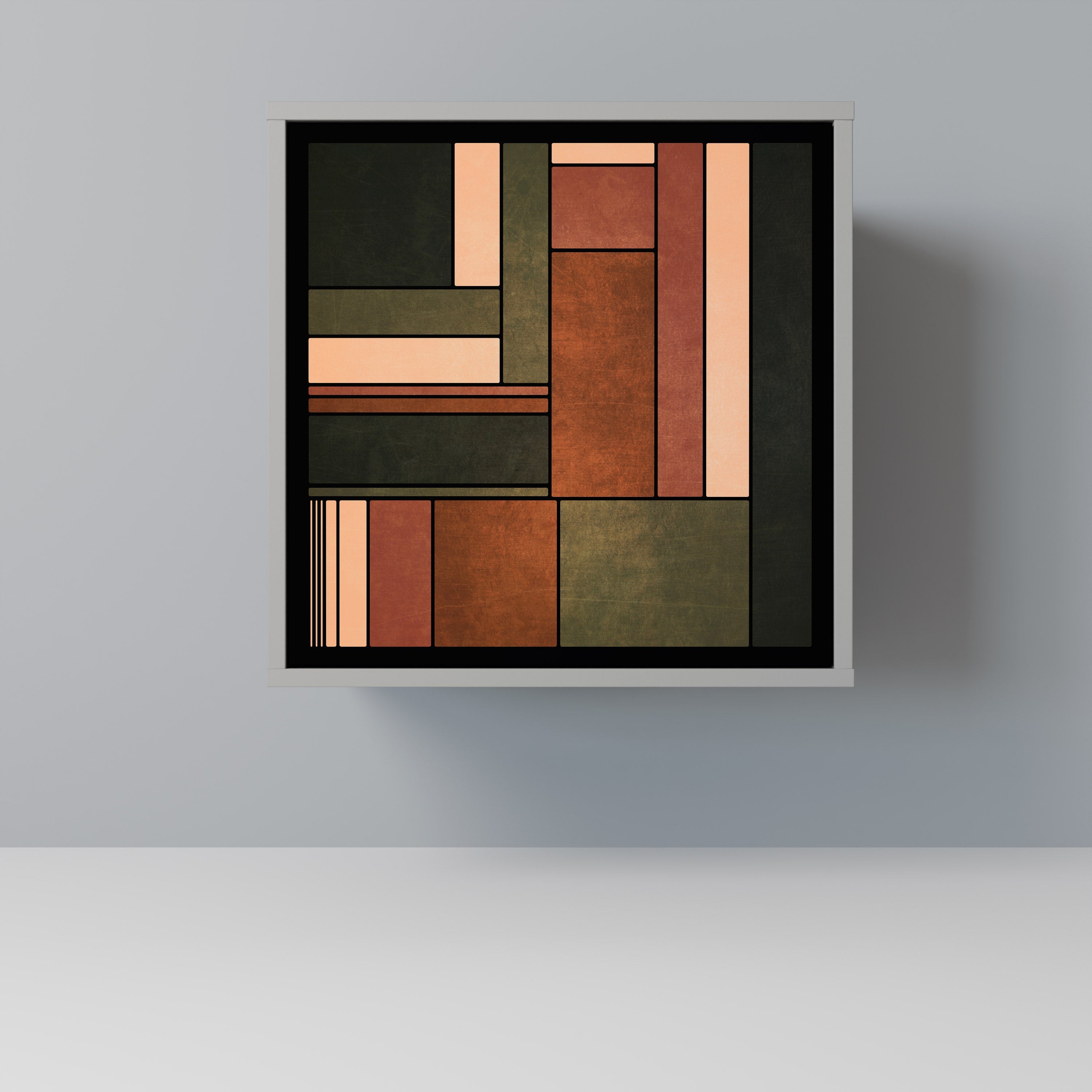 FIGURES OF NATURE Aparador de 1 Porta em Acabamento Cinzento