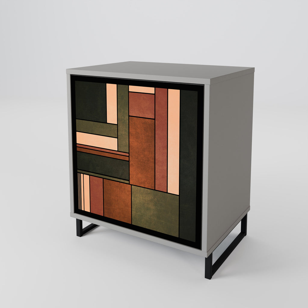 FIGURES OF NATURE 1-Door Sideboard in Grey Finish